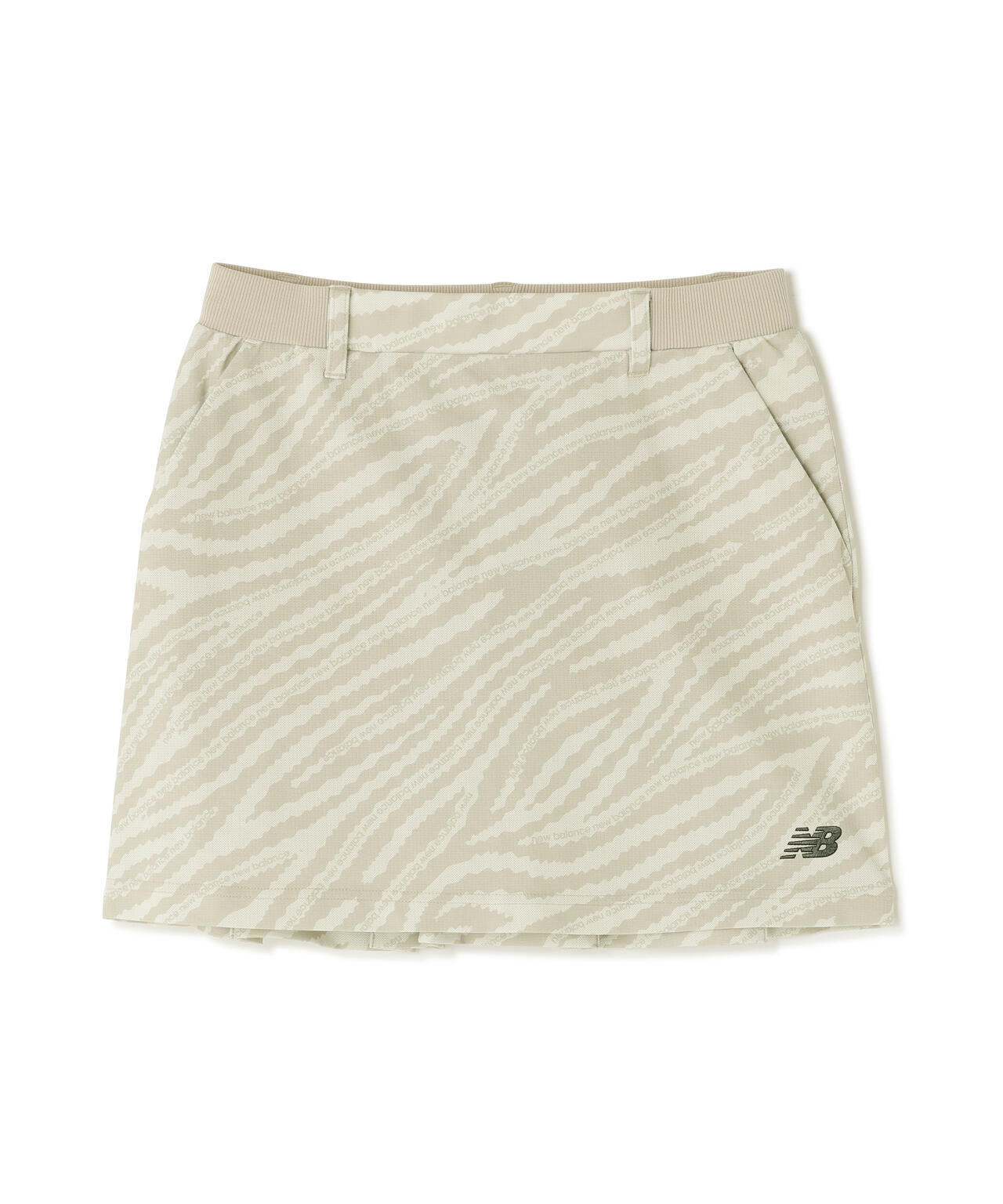new balancegolf 中綿 スカート 撥⽔性・防⾵性・蓄熱保温性 ロゴラインゼブラ柄 ジャージー スカート (WOMENS) | new balance golf