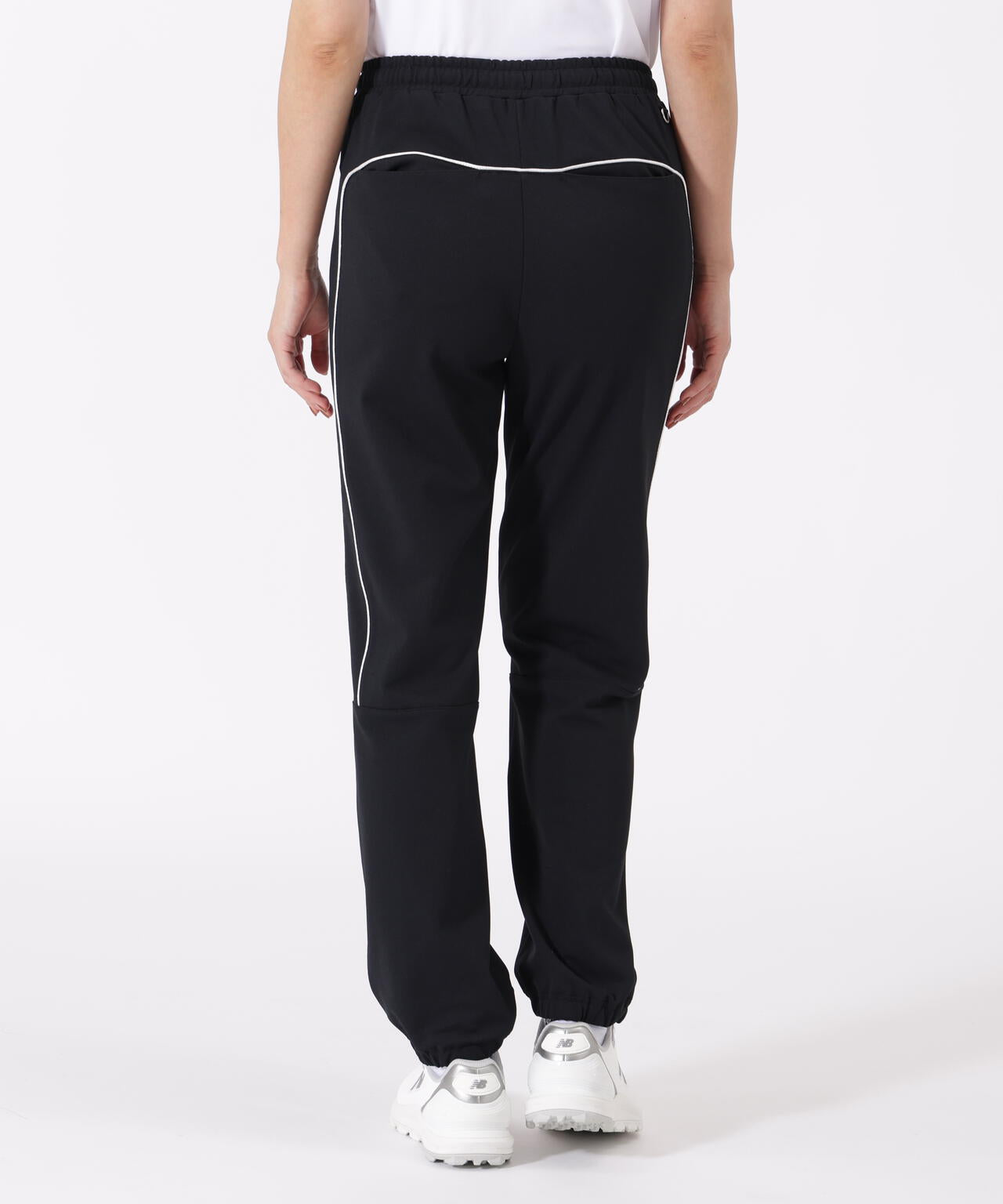 ニューバランスゴルフ　3/S ロングパンツ　ジョガーパンツ　ドロスト　ブラック ワイド テーパード ジョガーパンツ (WOMENS) | new balance golf