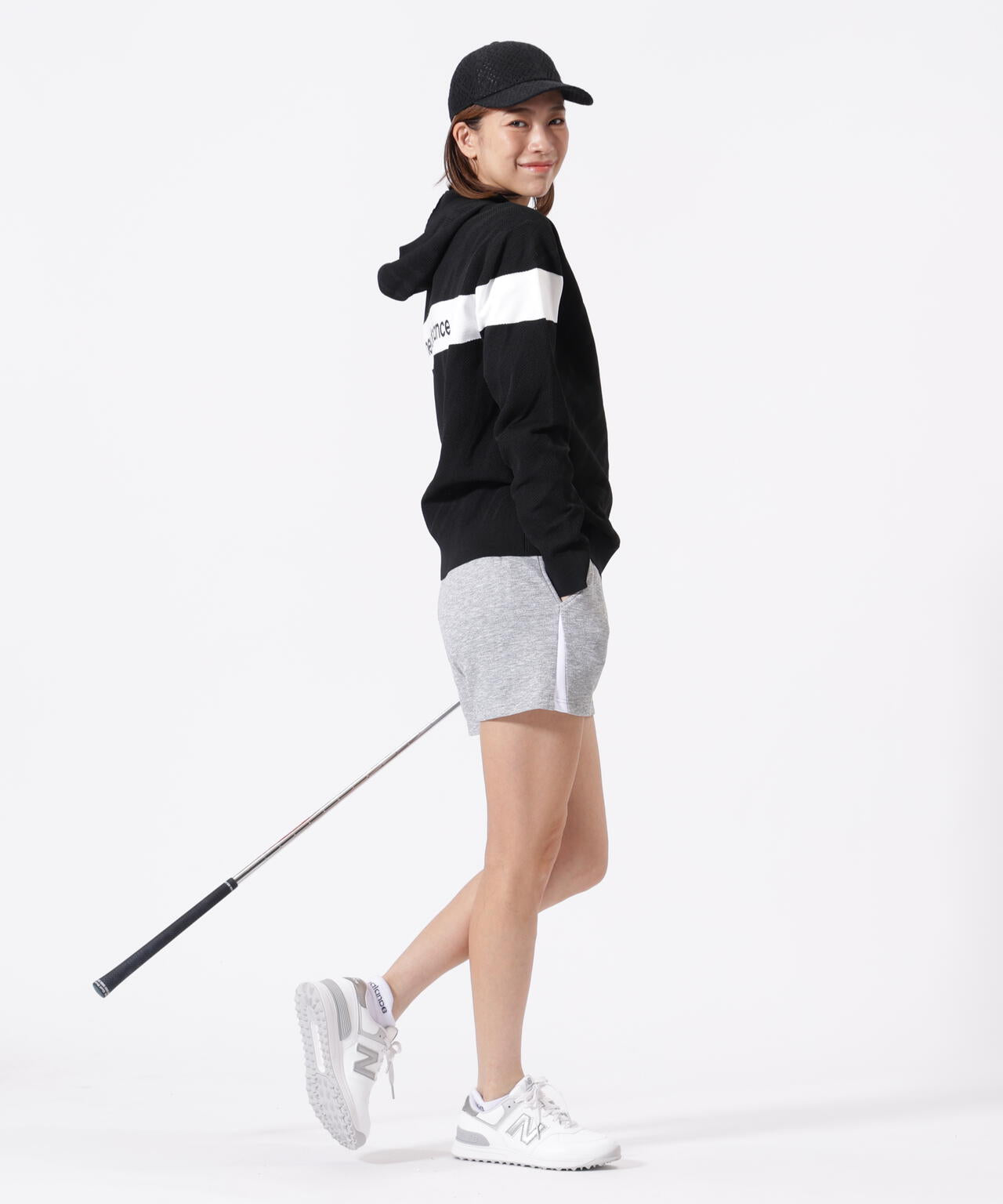 New Balance ゴルフフーディー ショートパンツ セットアップ スウェット ショートパンツ (WOMENS) | new balance golf