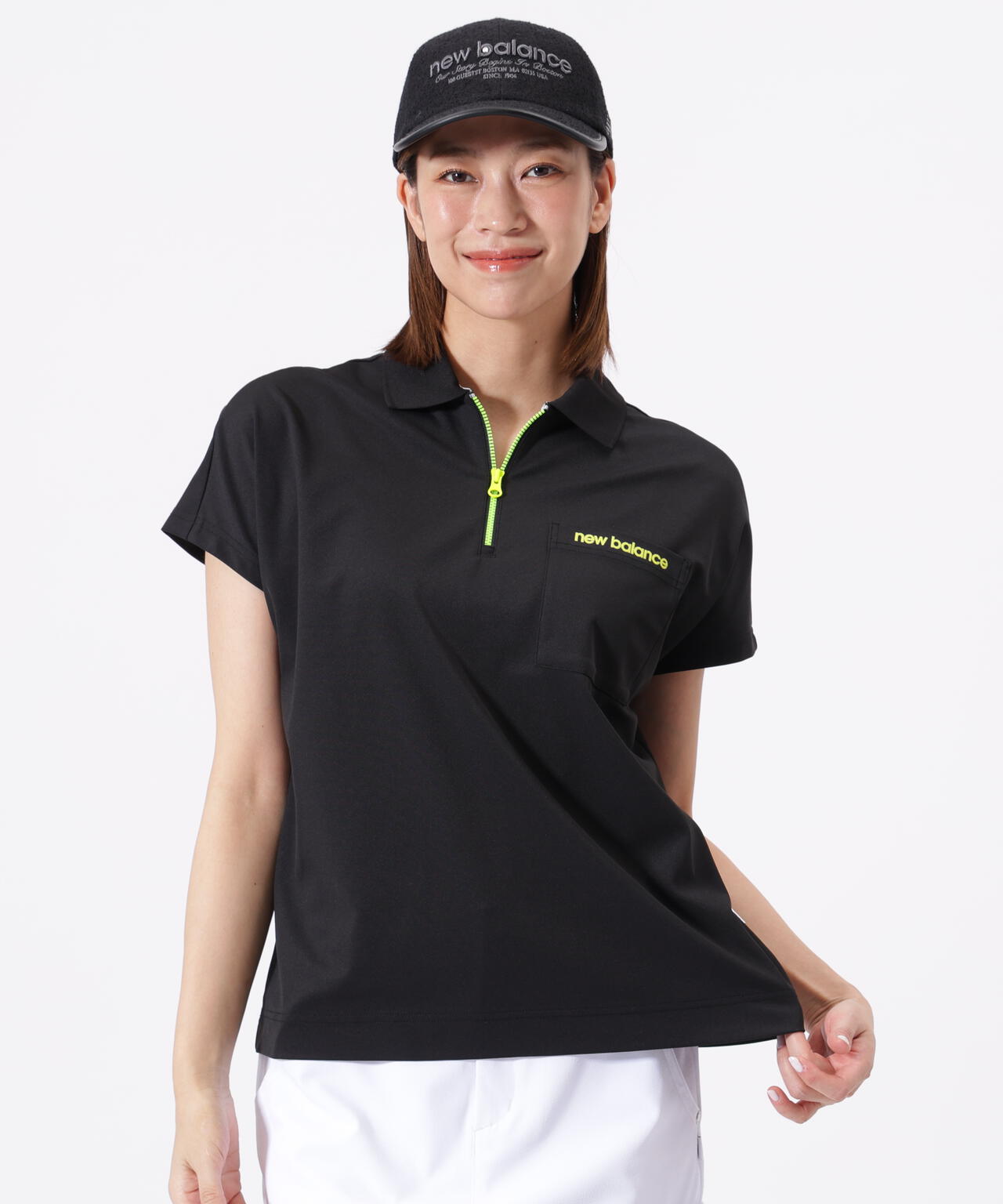 ハーフジップ ビッグ ポロシャツ (WOMENS) | new balance golf
