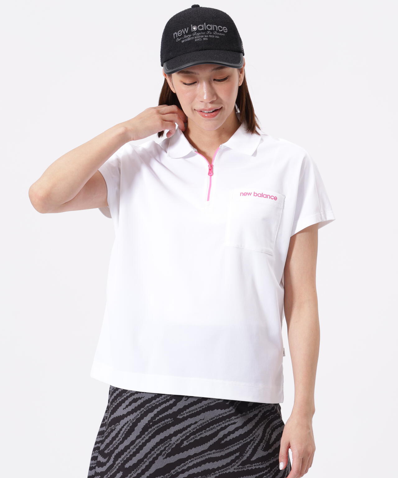 ハーフジップ ビッグ ポロシャツ (WOMENS) | new balance golf