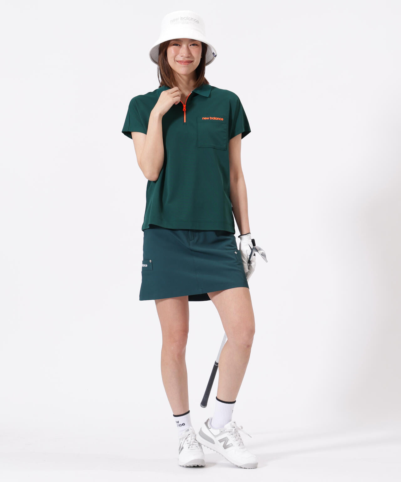 NEW BALANCE GOLF ポロシャツ スカート セット サイズ 1 ハーフジップ ビッグ ポロシャツ (WOMENS) | new balance golf