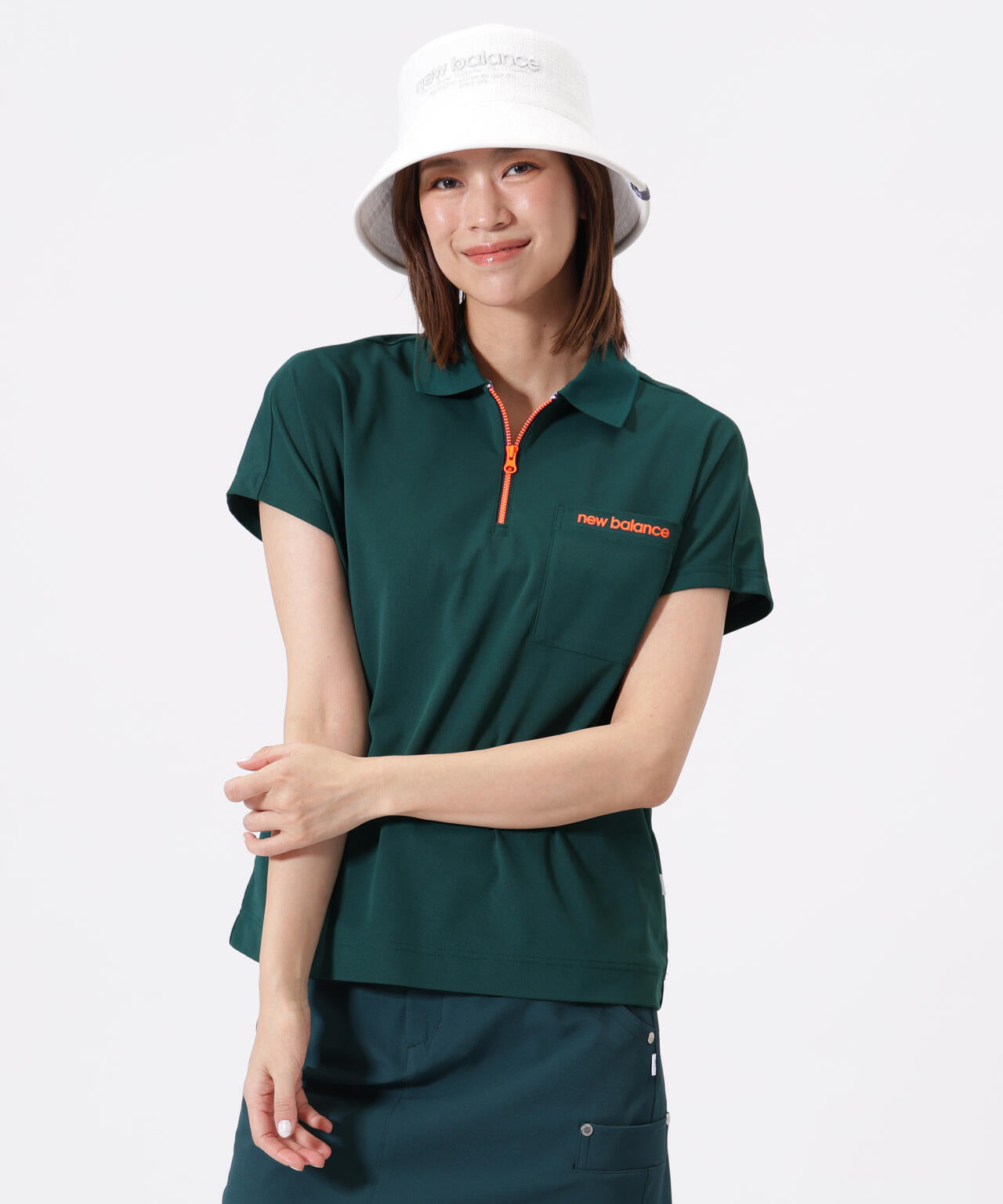 ハーフジップ ビッグ ポロシャツ (WOMENS) | new balance golf