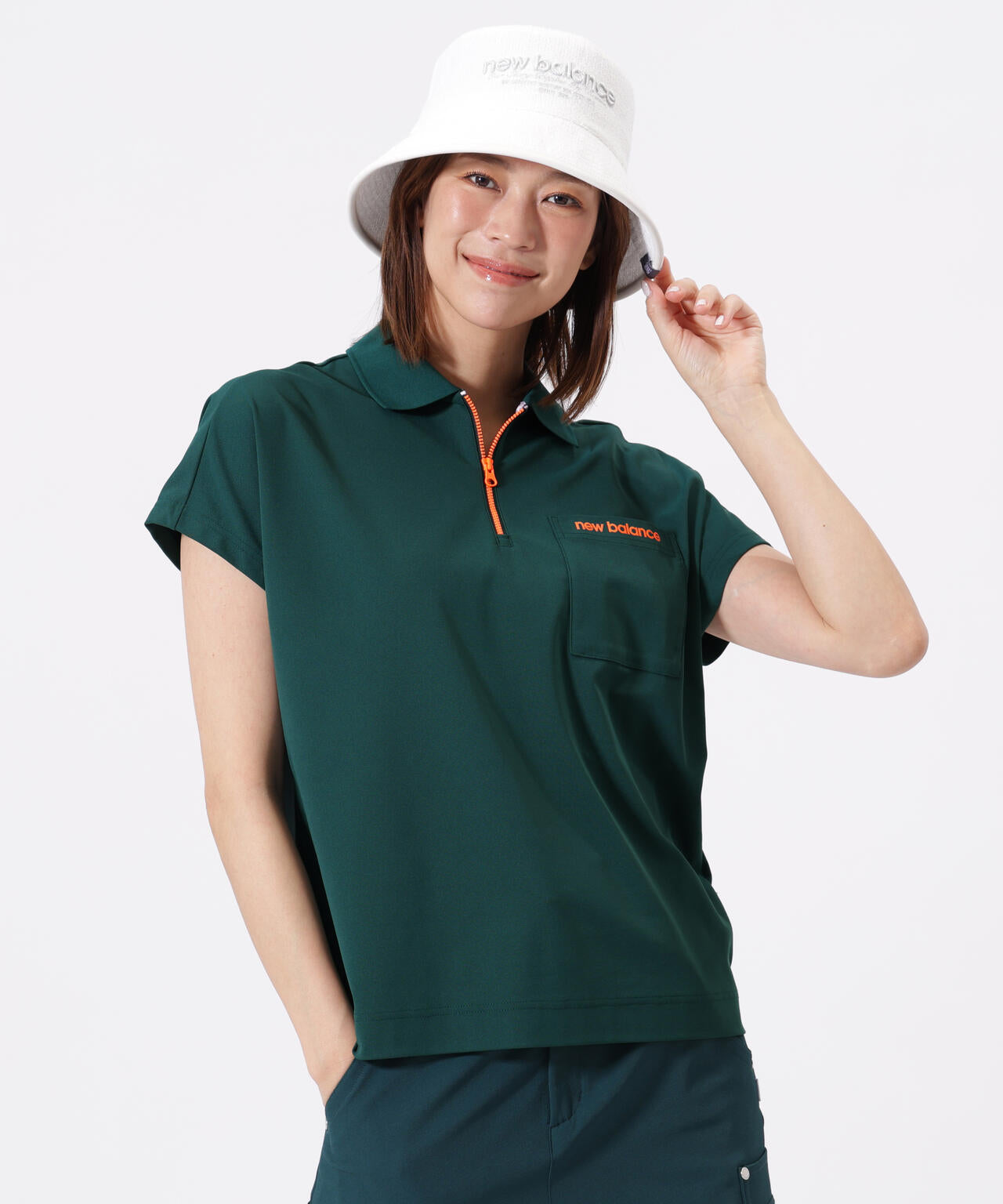 新品タグ付き　new balance ゴルフ ポロシャツ サイズ0 ハーフジップ ビッグ ポロシャツ (WOMENS) | new balance golf