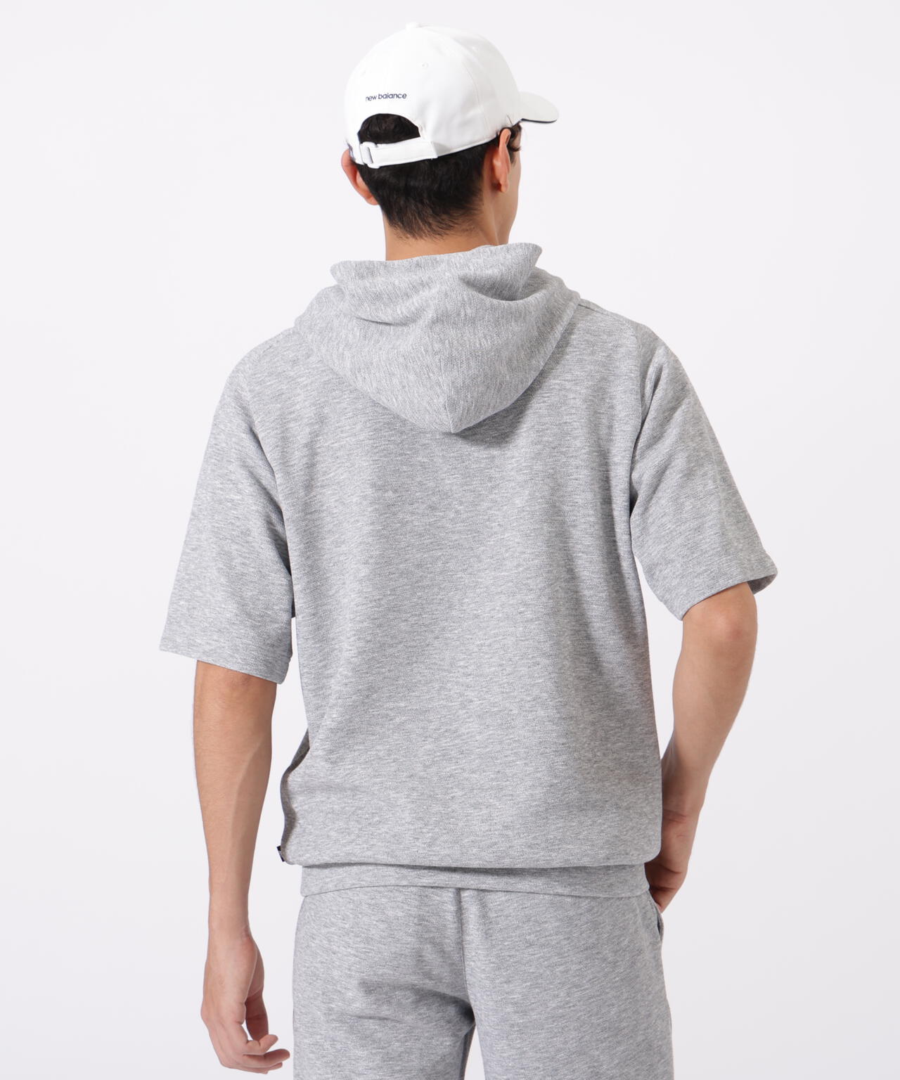 ハーフスリーブ スウェット プルオーバー フーディー (MENS) | new