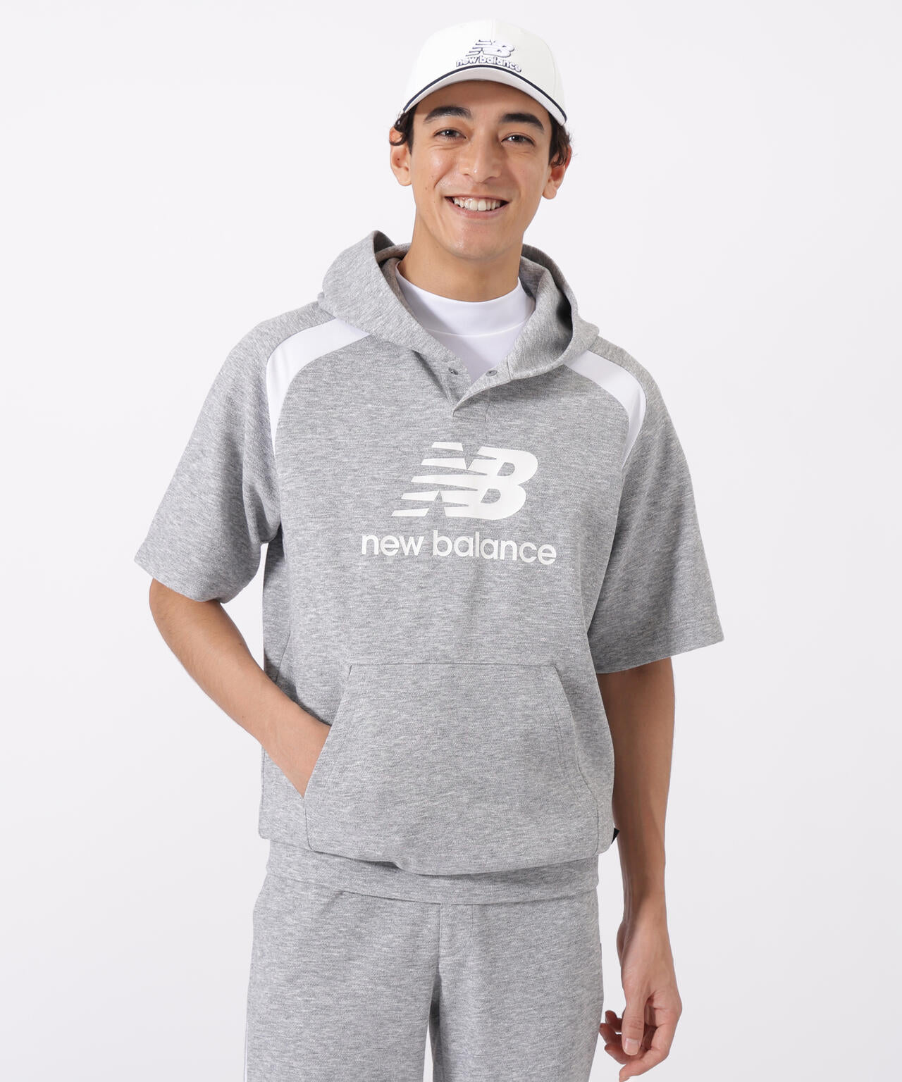 ハーフスリーブ スウェット プルオーバー フーディー (MENS) | new