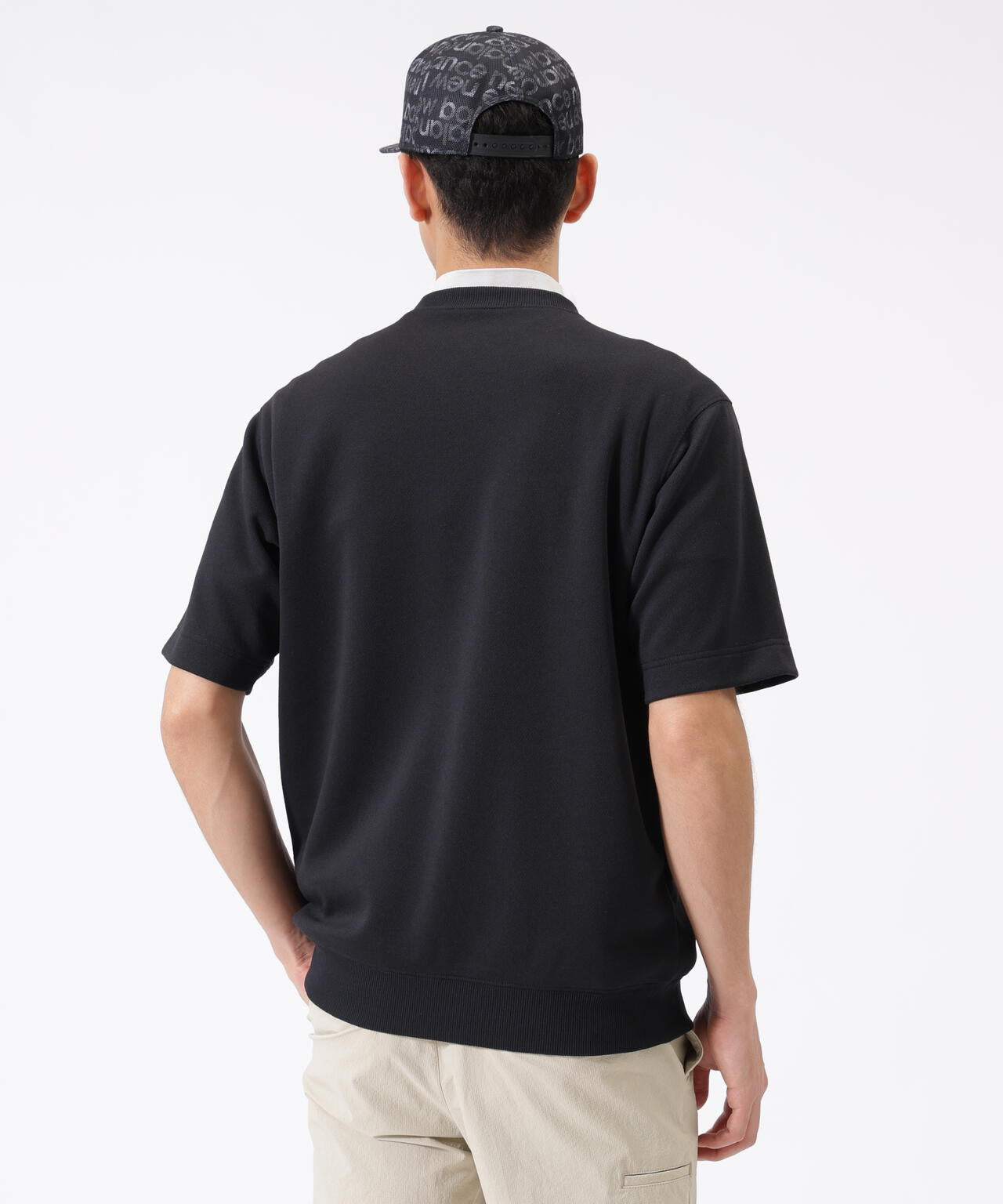 ハーフスリーブ スウェット クルーネック プルオーバー (MENS) | new