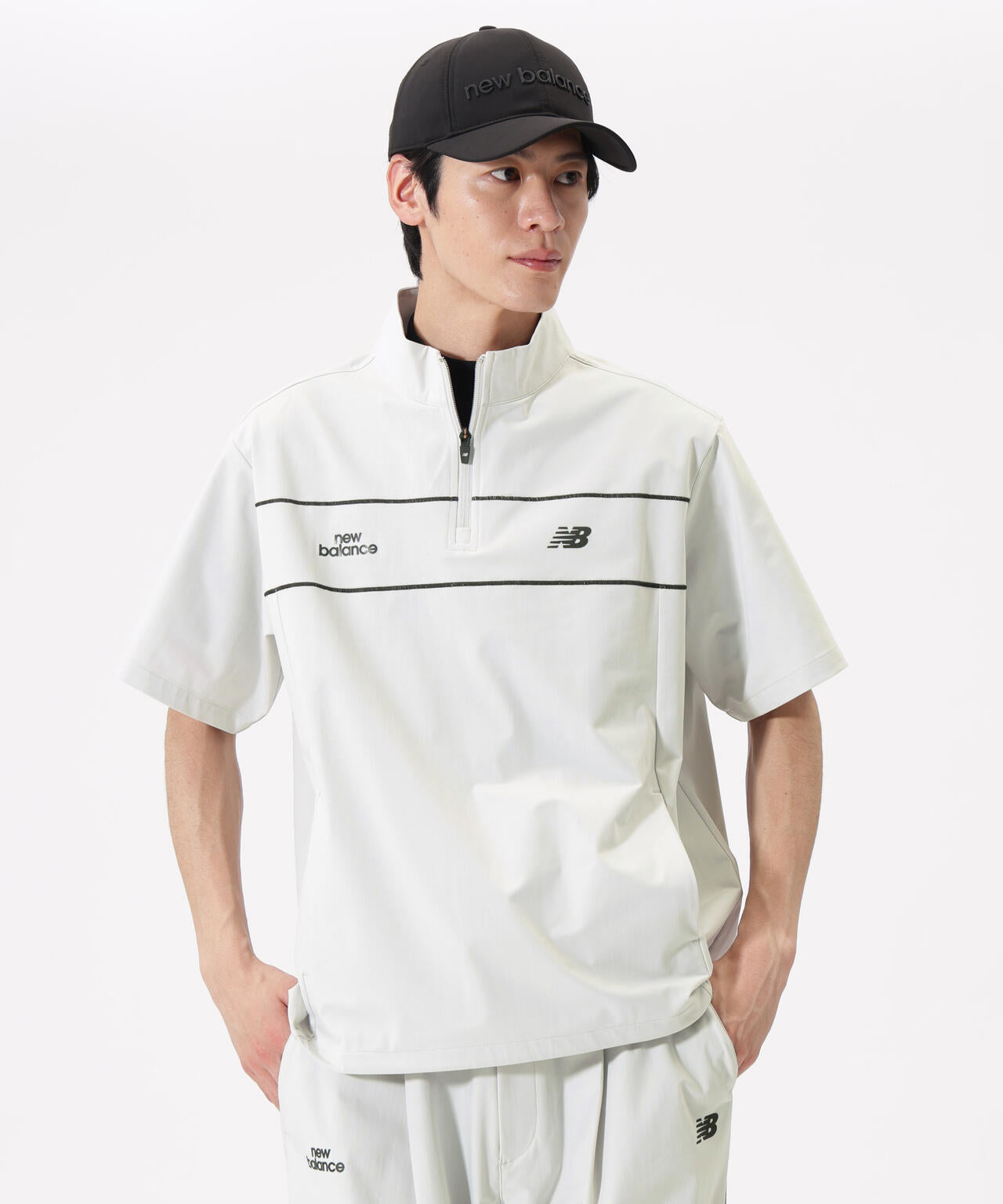 New Balance Golf プルオーバー メンズ6 サイズ ハーフスリーブ スタンドジップ プルオーバー (MENS) | new balance