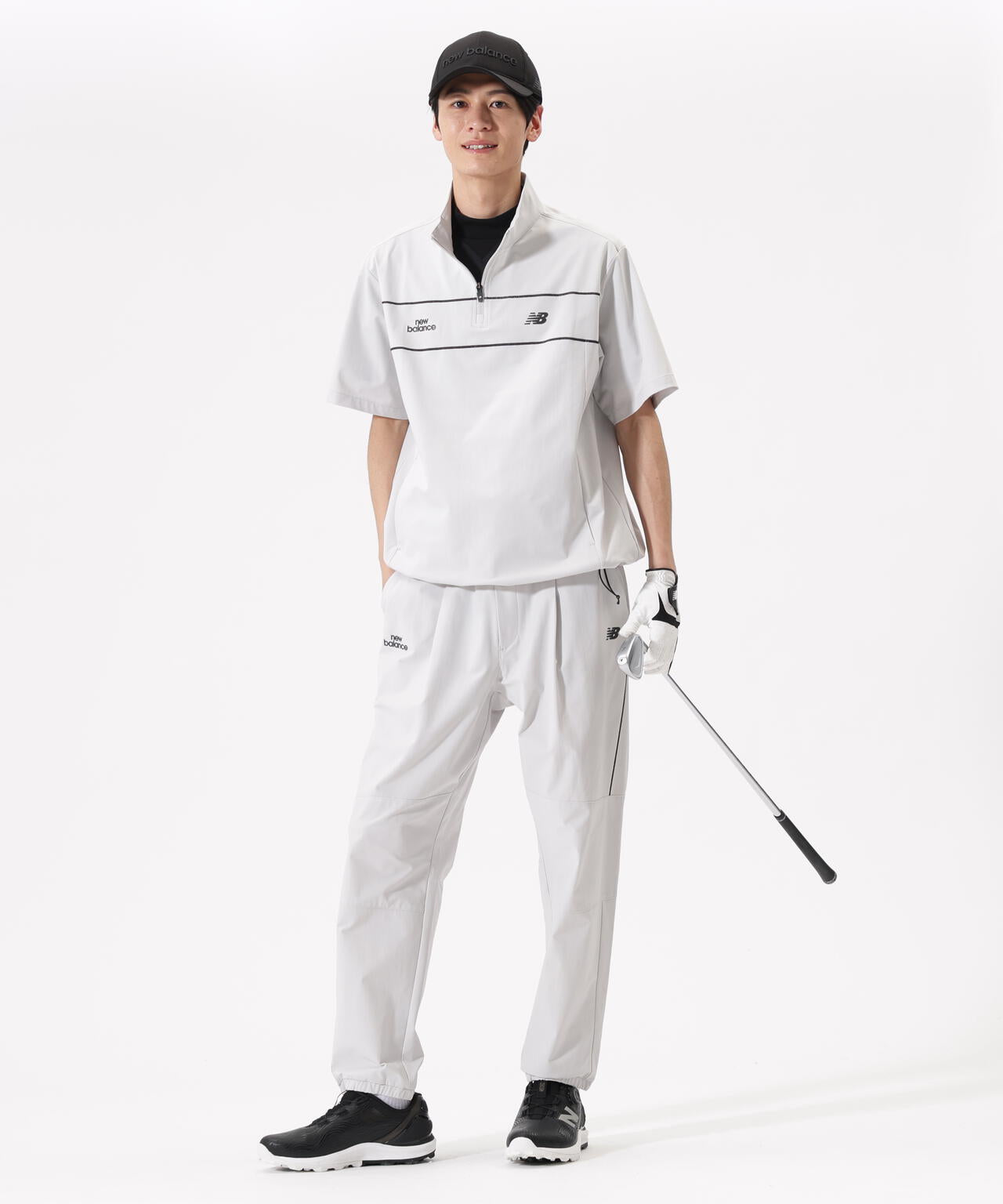 ハーフスリーブ スタンドジップ プルオーバー (MENS)