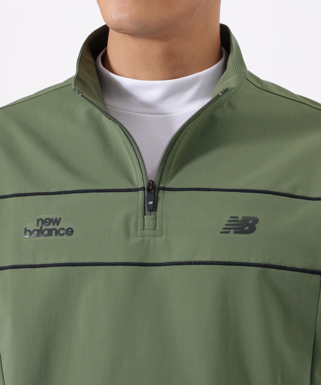 ハーフスリーブ スタンドジップ プルオーバー (MENS) | new balance