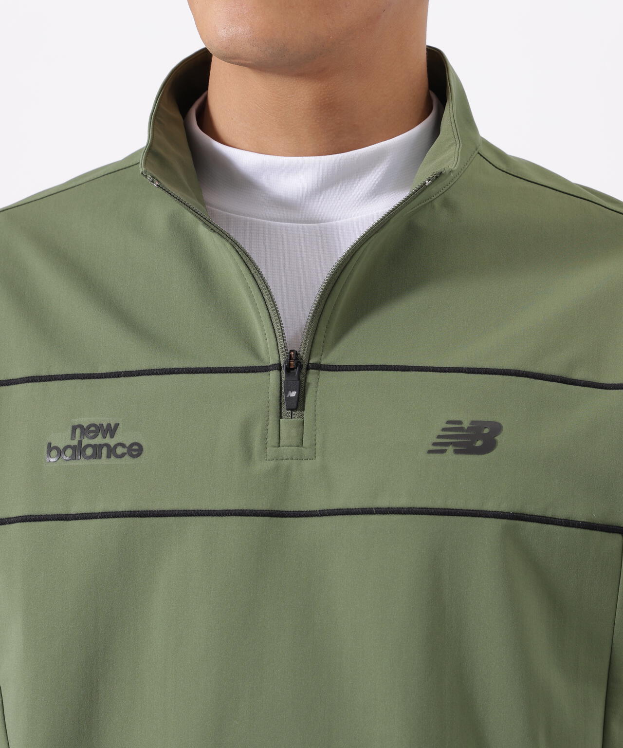 ハーフスリーブ スタンドジップ プルオーバー (MENS)