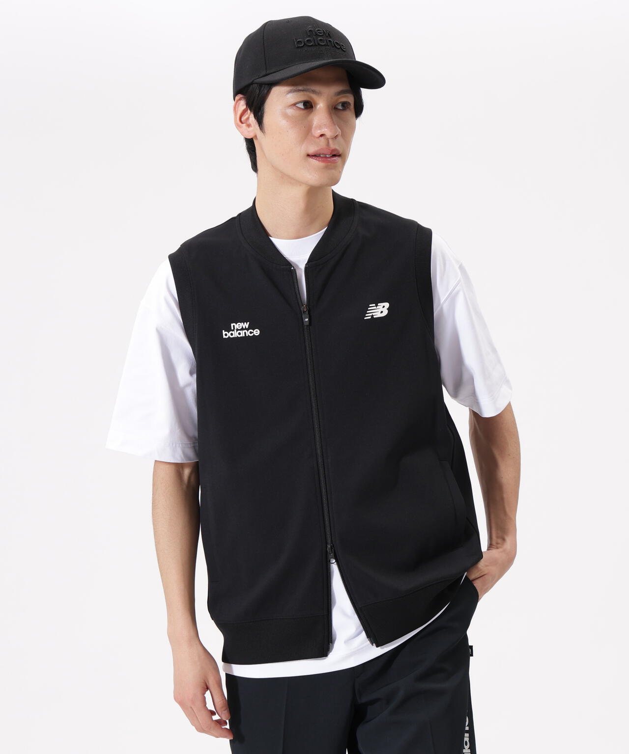 直営店舗限定】スウェット フルジップ ベスト (MENS) | new balance
