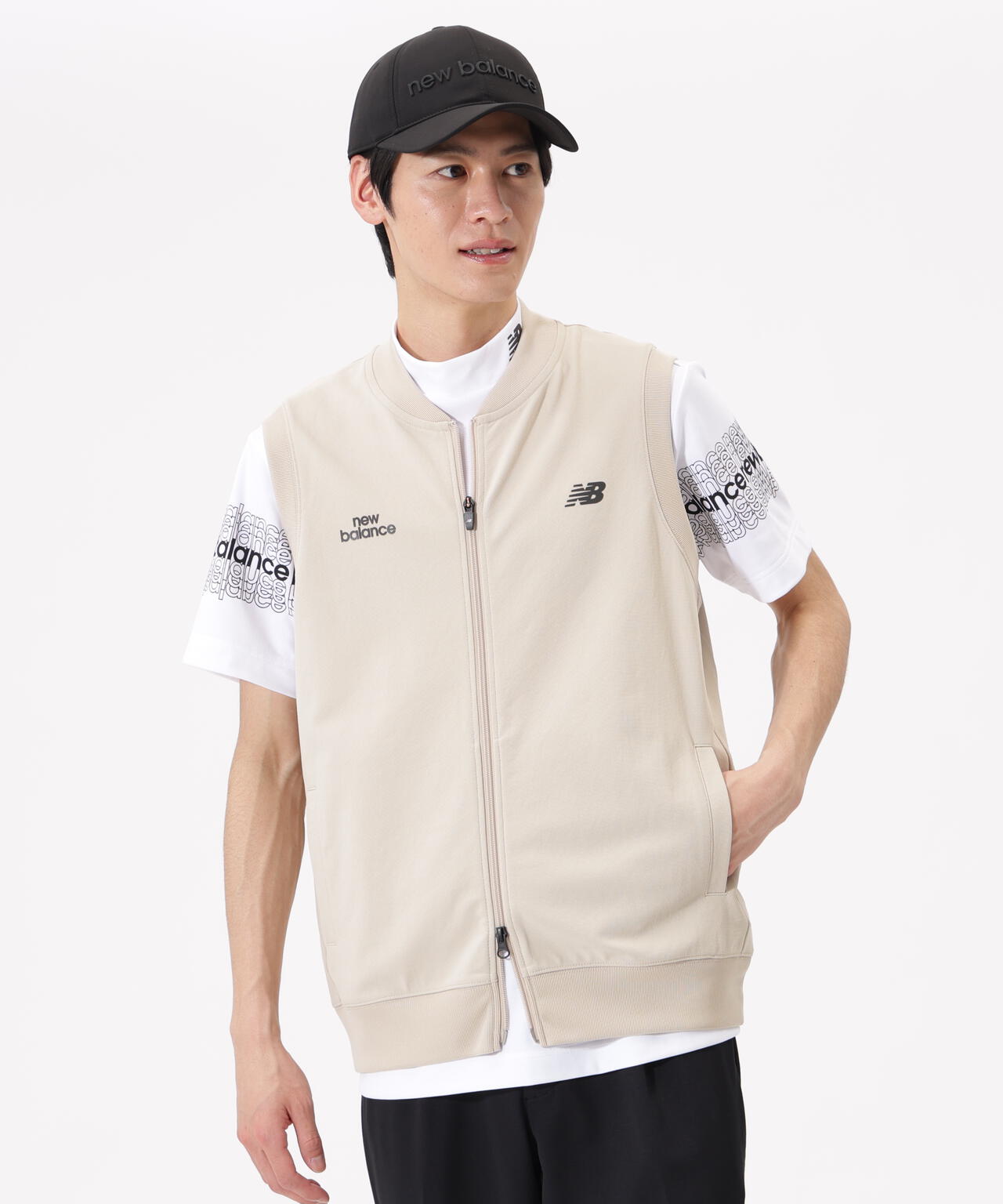直営店舗限定】スウェット フルジップ ベスト (MENS) | new balance