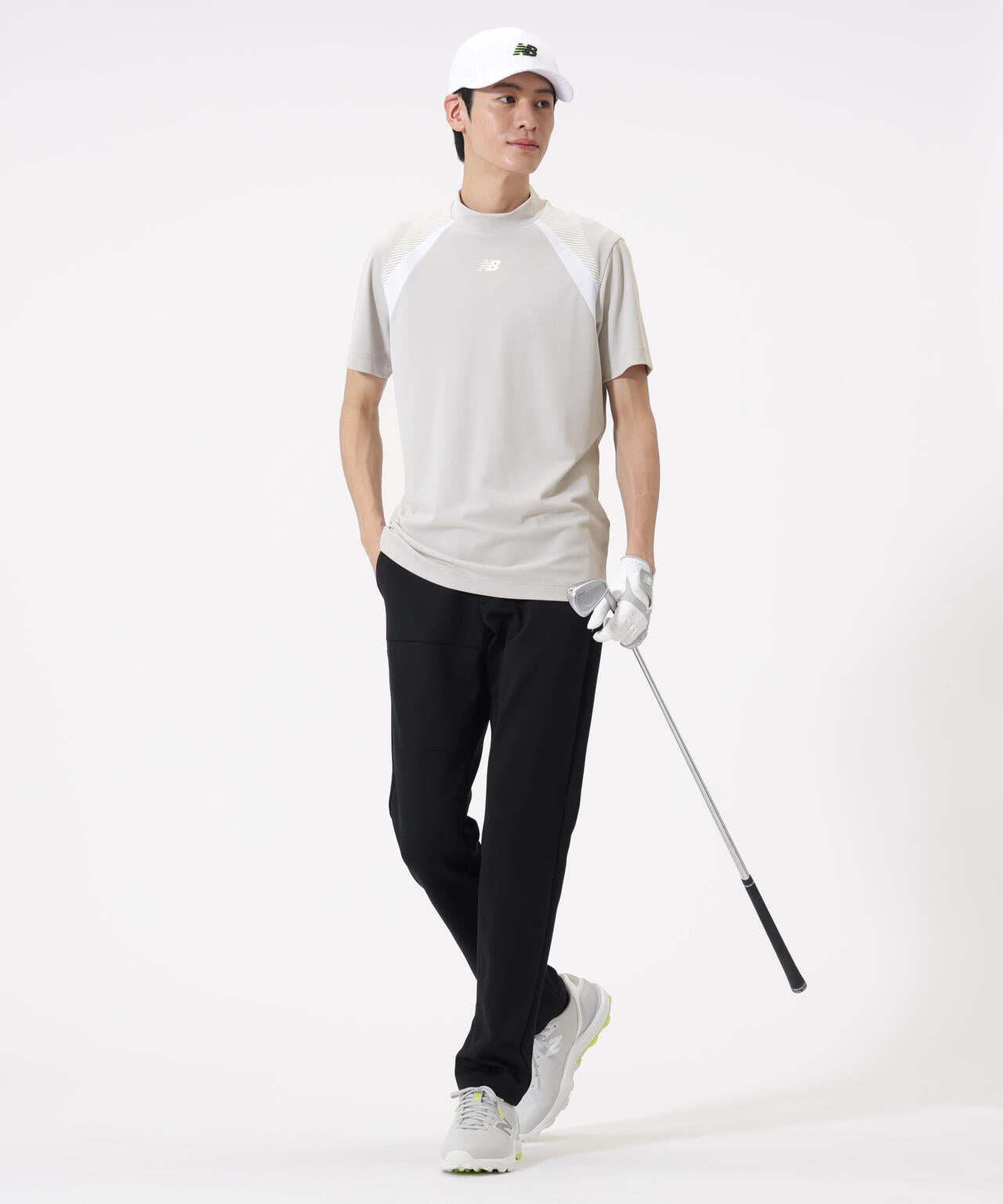 UV 防透 ストレッチ 半袖 モックネック プルオーバー (MENS) | new