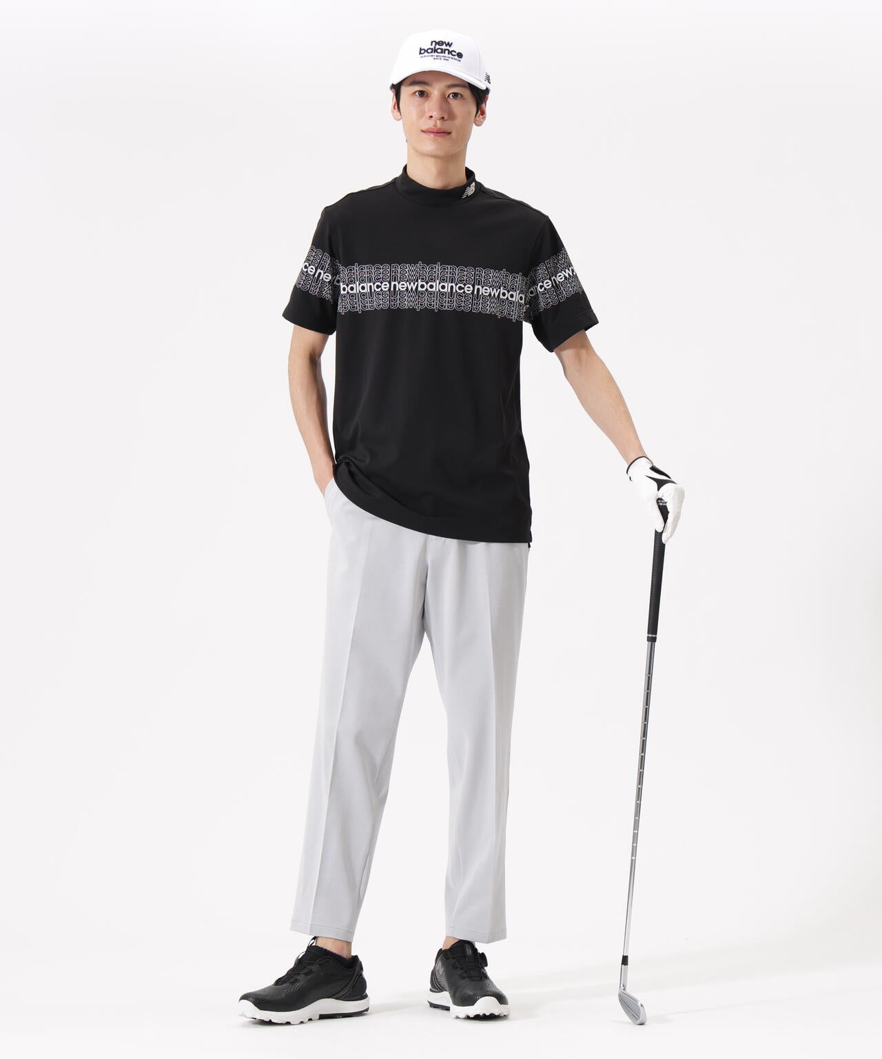 超速乾 半袖 モックネック プルオーバー (MENS) | new balance golf
