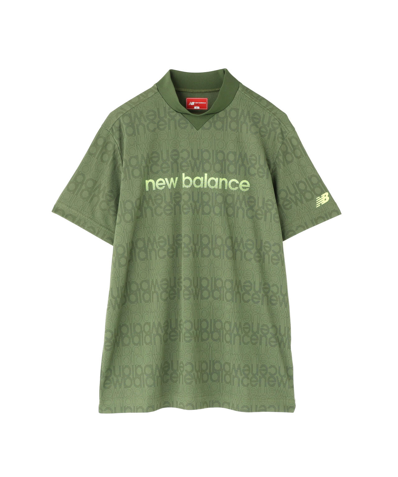 リフレクトロゴボーダー柄 ショートスリーブ モックネック プルオーバー (MENS)