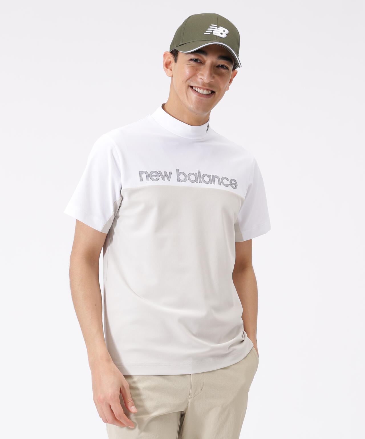 超速乾 UV 防透 半袖 モックネック プルオーバー (MENS) | new balance