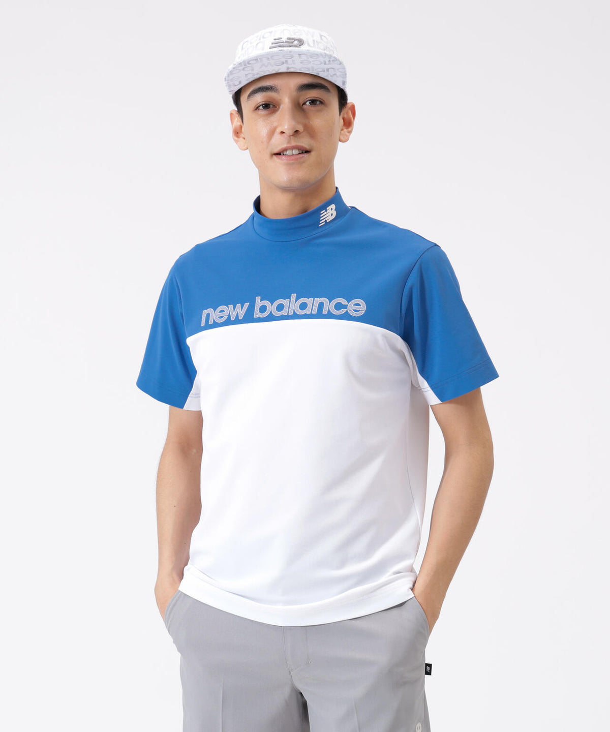 超速乾 UV 防透 半袖 モックネック プルオーバー (MENS) | new balance 