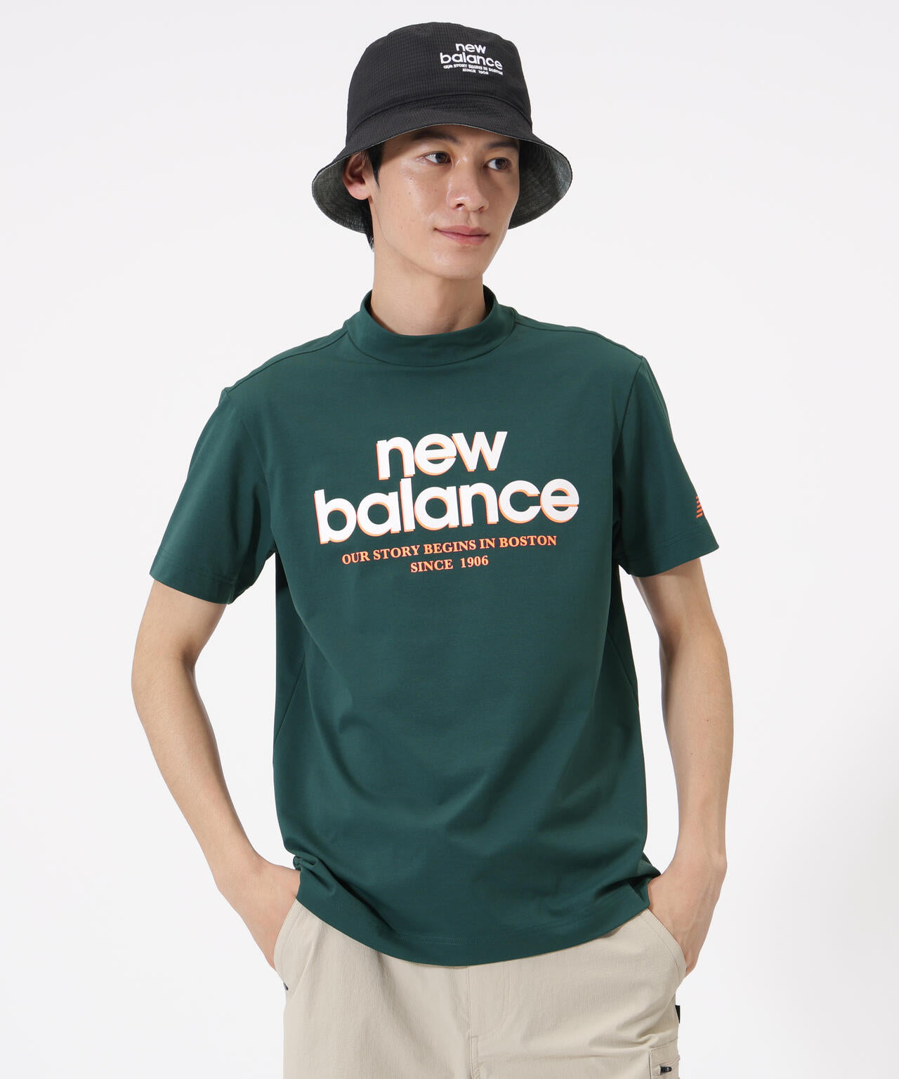 接触冷感 半袖 モックネック プルオーバー (MENS) | new balance golf