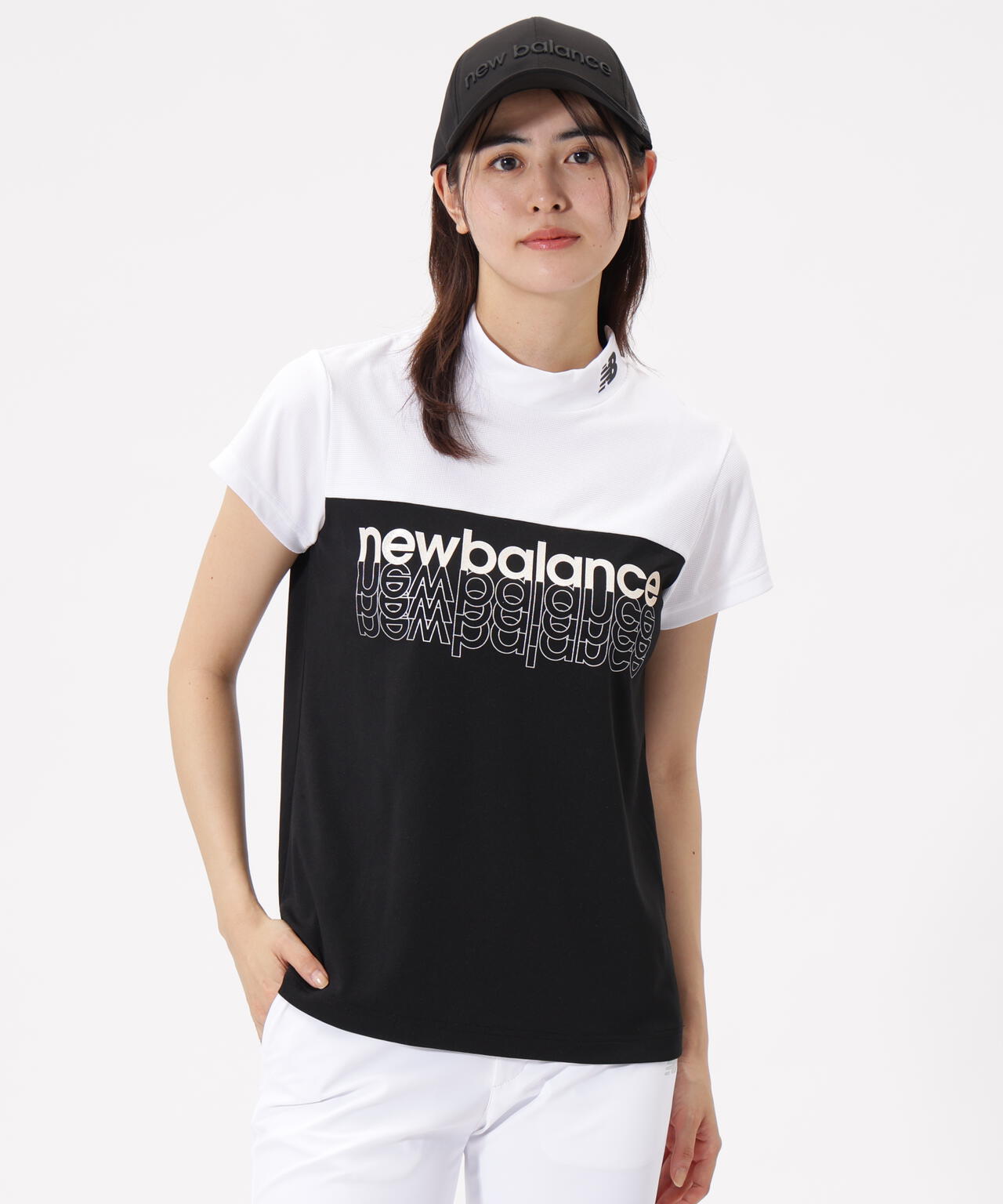 超速乾 半袖 モックネック プルオーバー (WOMENS)