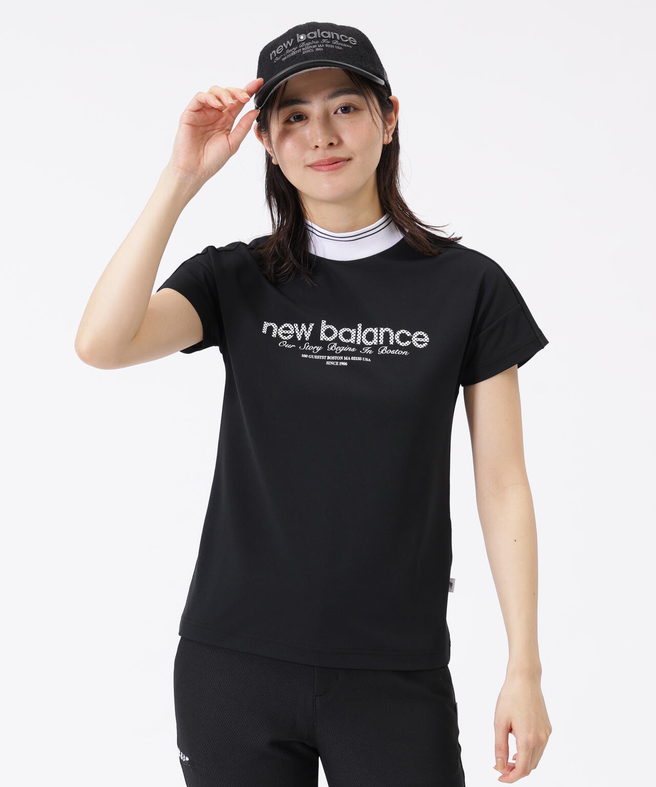 UV 防透 速乾 半袖 モックネック プルオーバー (WOMENS)