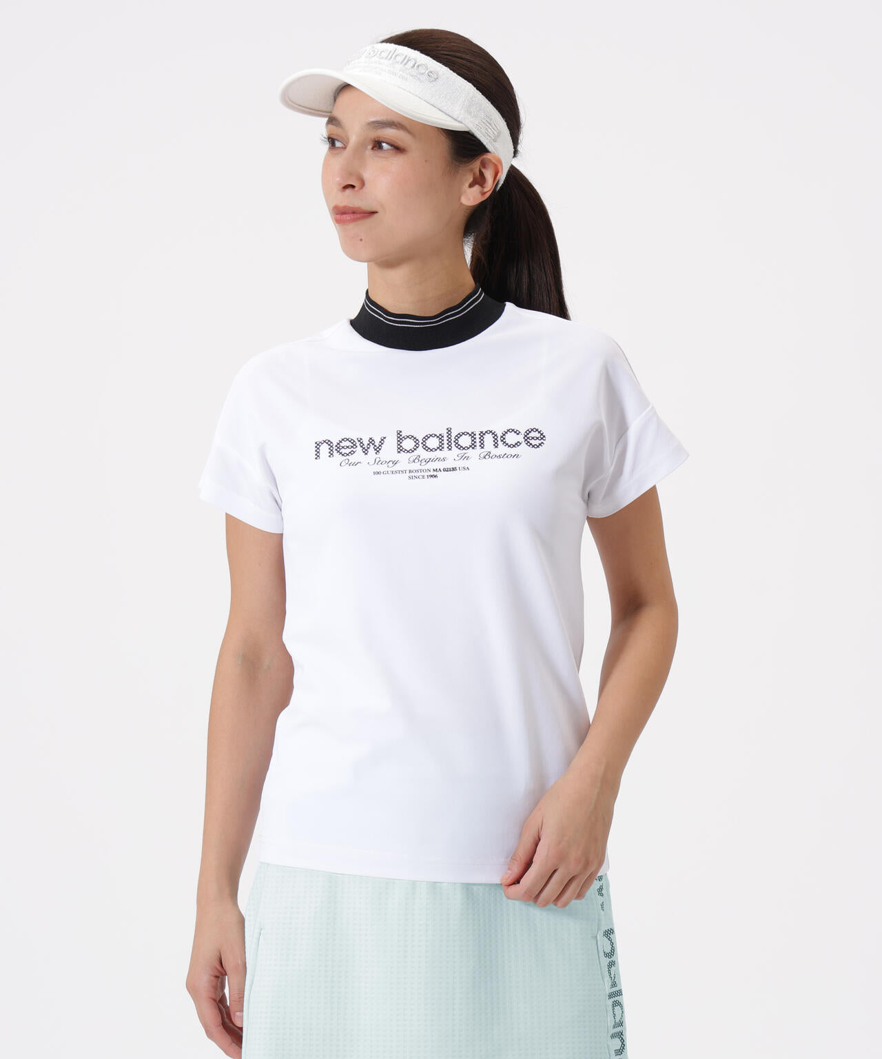 UV 防透 速乾 半袖 モックネック プルオーバー (WOMENS) | new balance