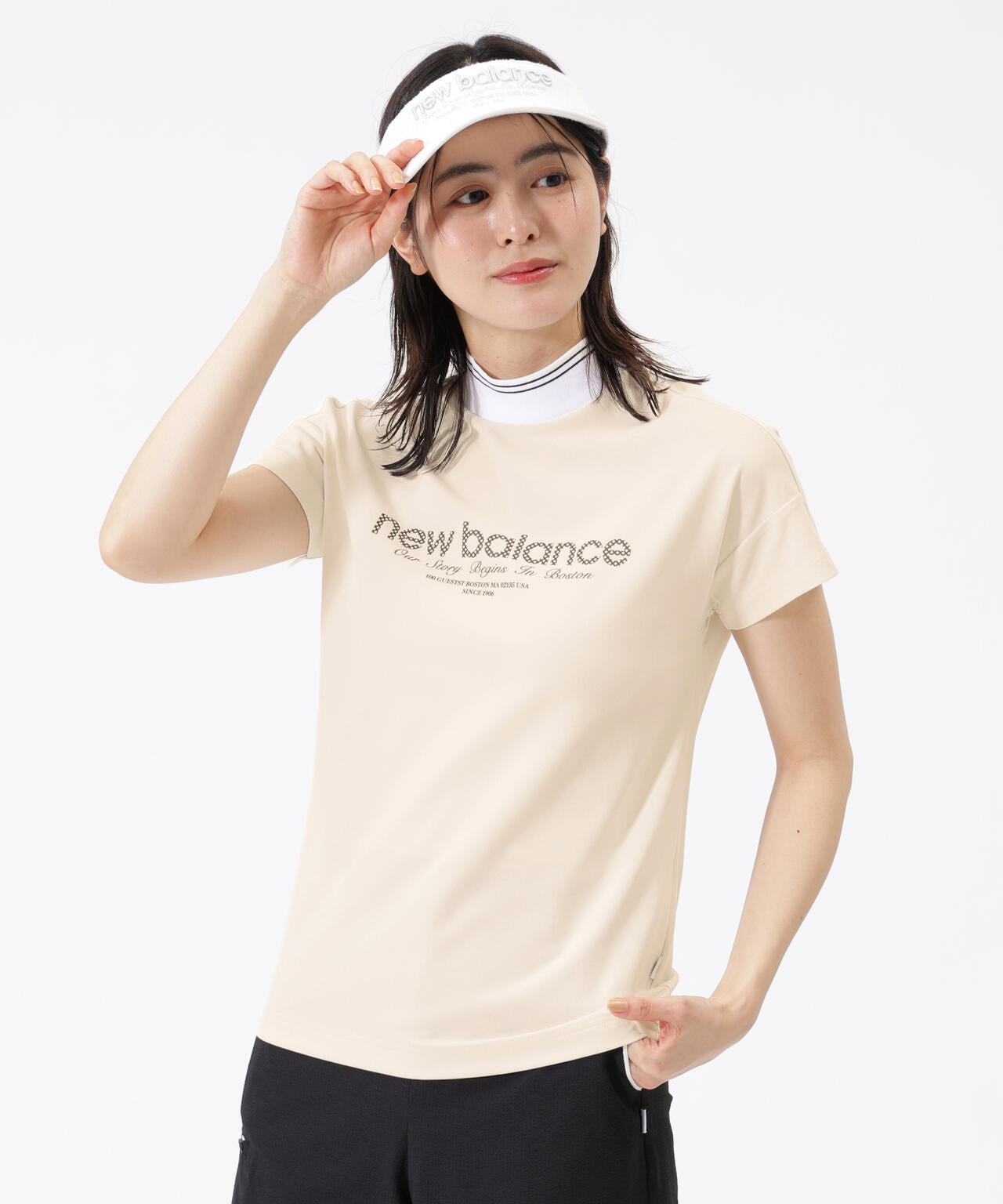 UV 防透 速乾 半袖 モックネック プルオーバー (WOMENS) | new balance