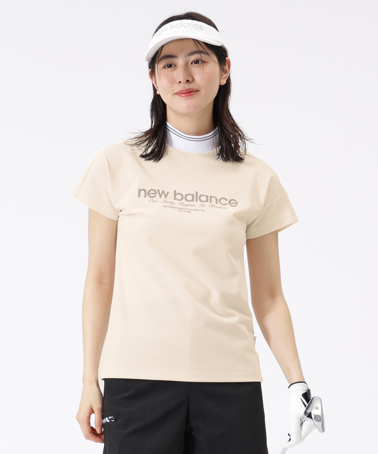 UV 防透 速乾 半袖 モックネック プルオーバー (WOMENS)