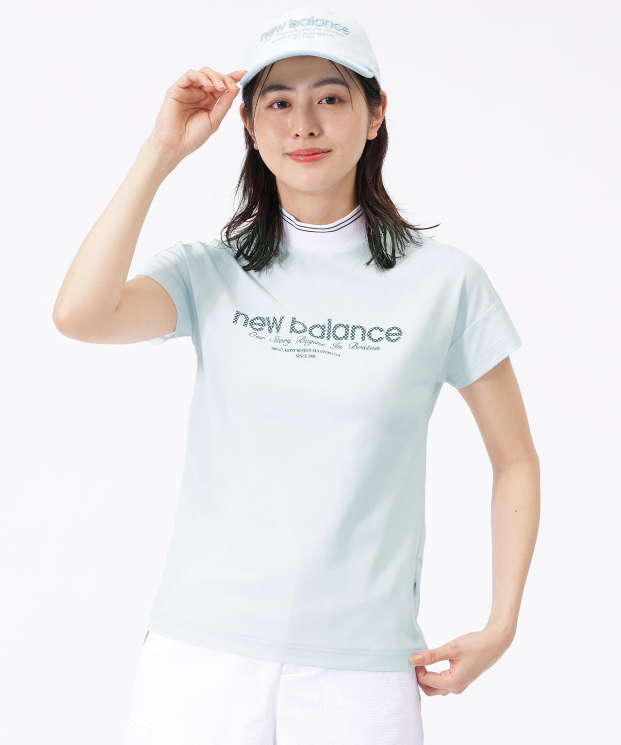 UV 防透 速乾 半袖 モックネック プルオーバー (WOMENS) | new balance