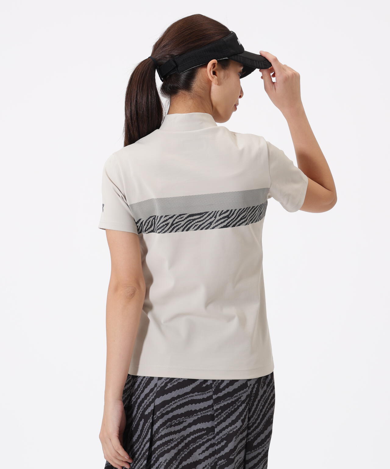 半袖 モックネック プルオーバー (WOMENS)