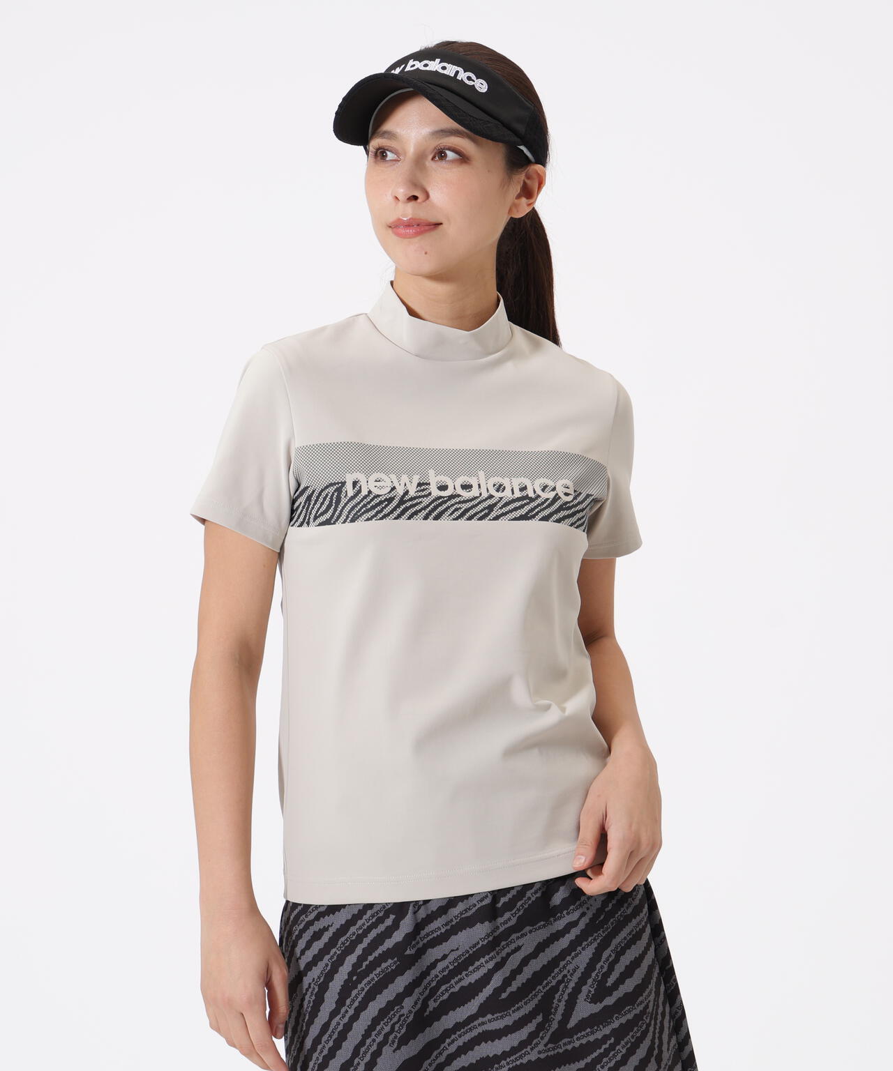 半袖 モックネック プルオーバー (WOMENS)