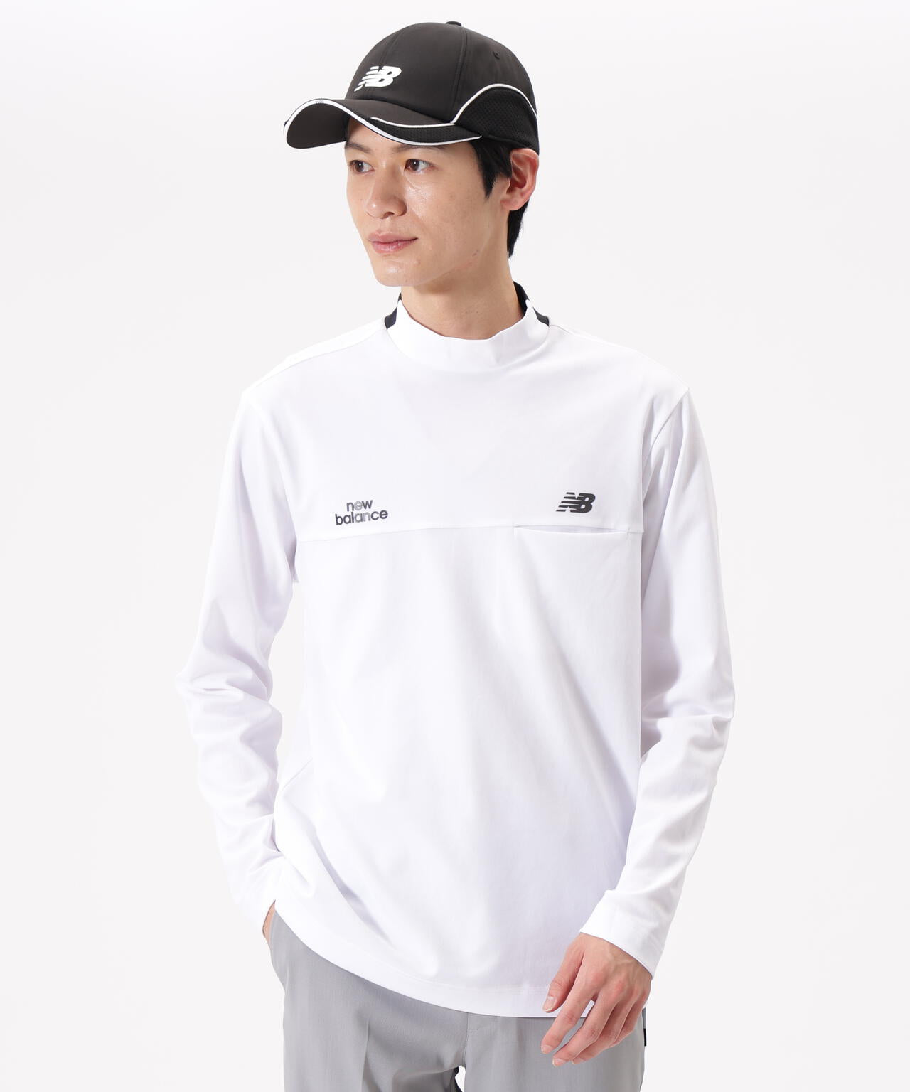 【直営店舗限定】長袖 モックネック プルオーバー (MENS)