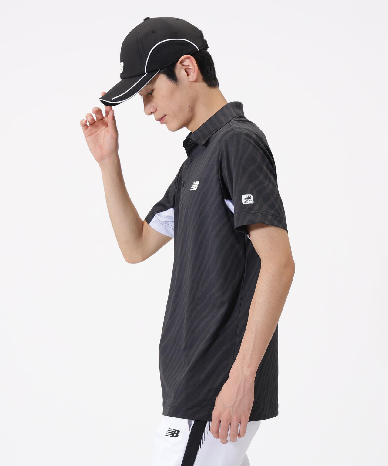 トーナルゼブラ柄 半袖 カラーシャツ (MENS) | new balance golf