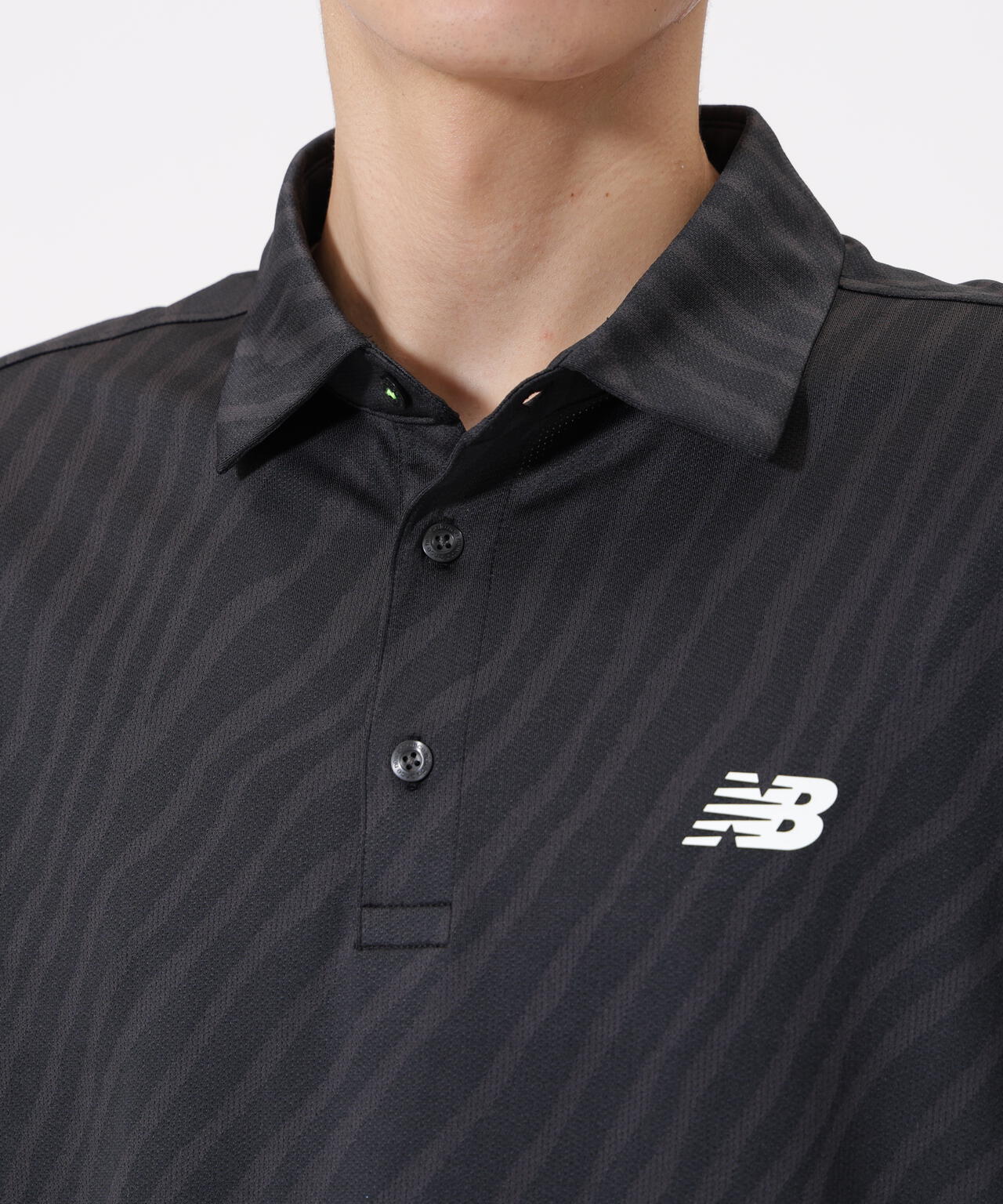 トーナルゼブラ柄 半袖 カラーシャツ (MENS) | new balance golf