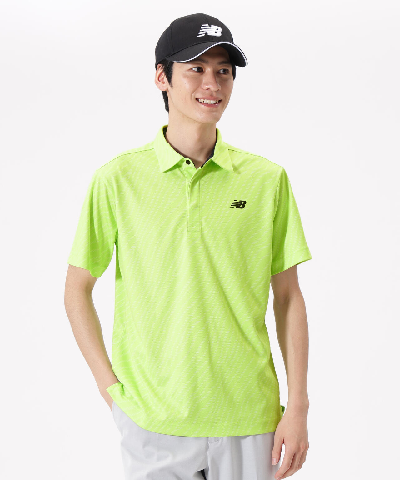 ストライプゼブラ 半袖 カラーシャツ (MENS) | new balance golf