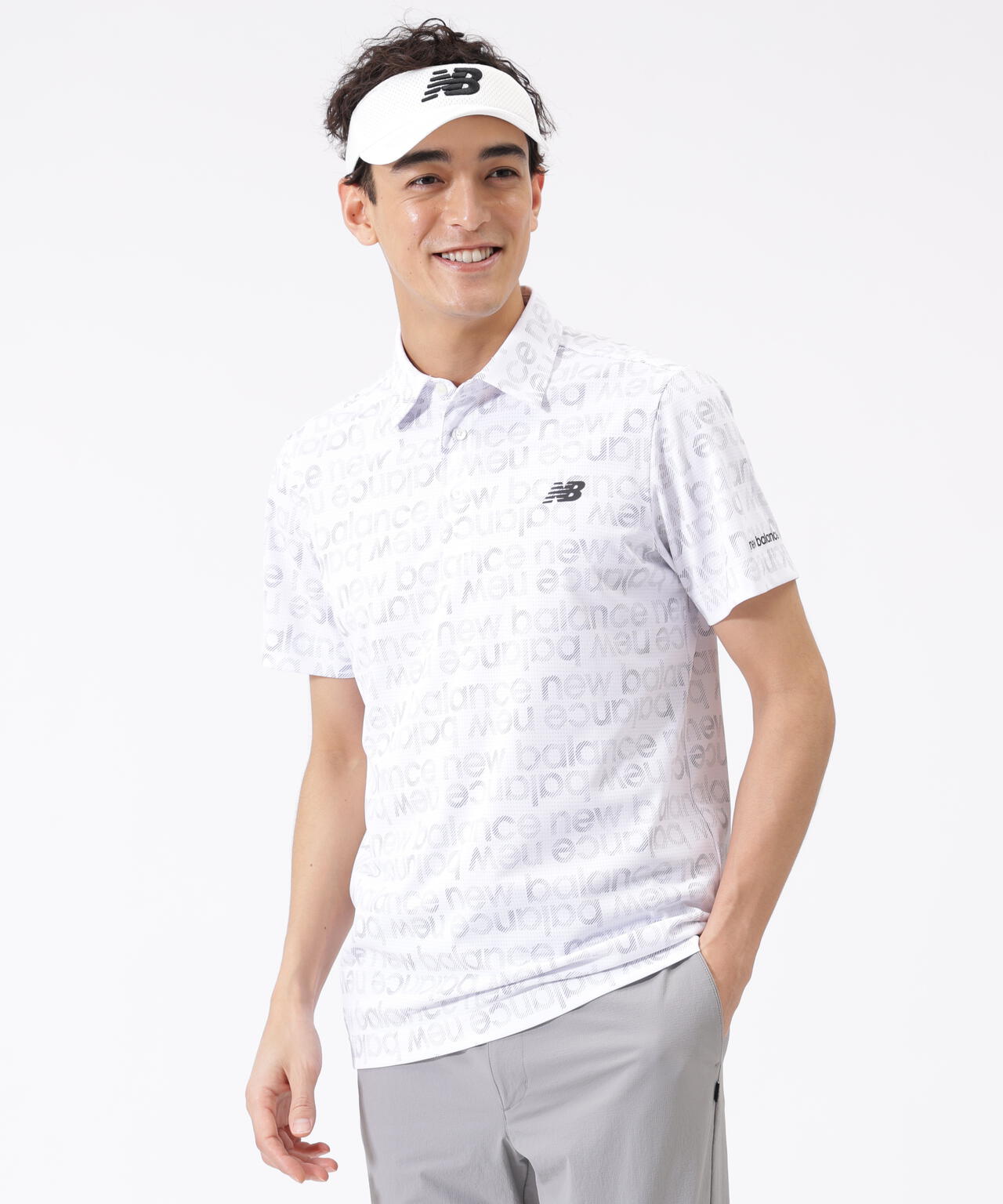 グラデーションボーダーロゴ柄 半袖 カラーシャツ (MENS) | new