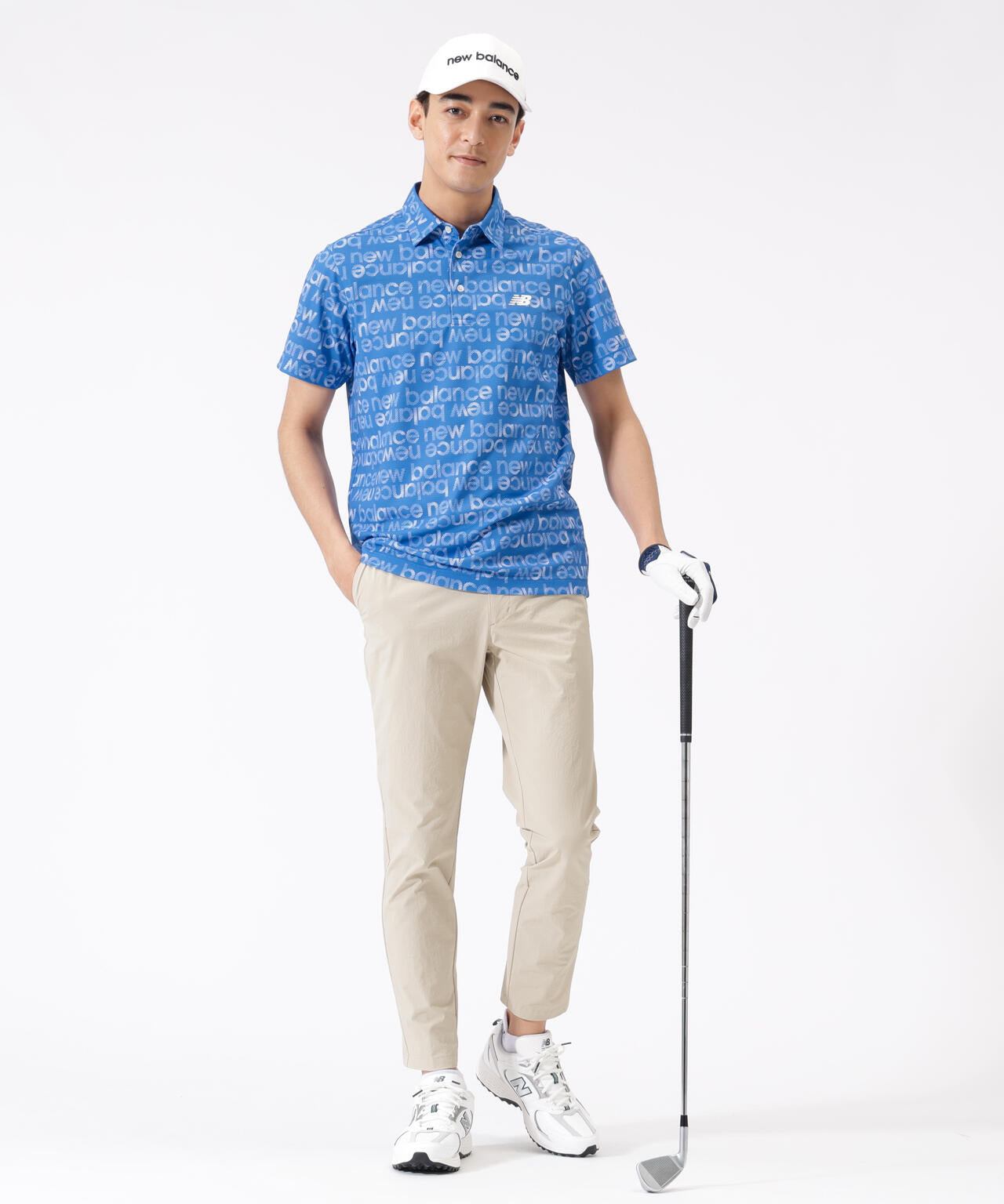 グラデーションボーダーロゴ柄 半袖 カラーシャツ (MENS) | new