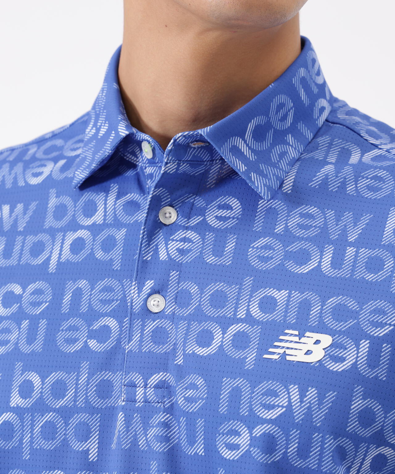 グラデーションボーダーロゴ柄 半袖 カラーシャツ (MENS)