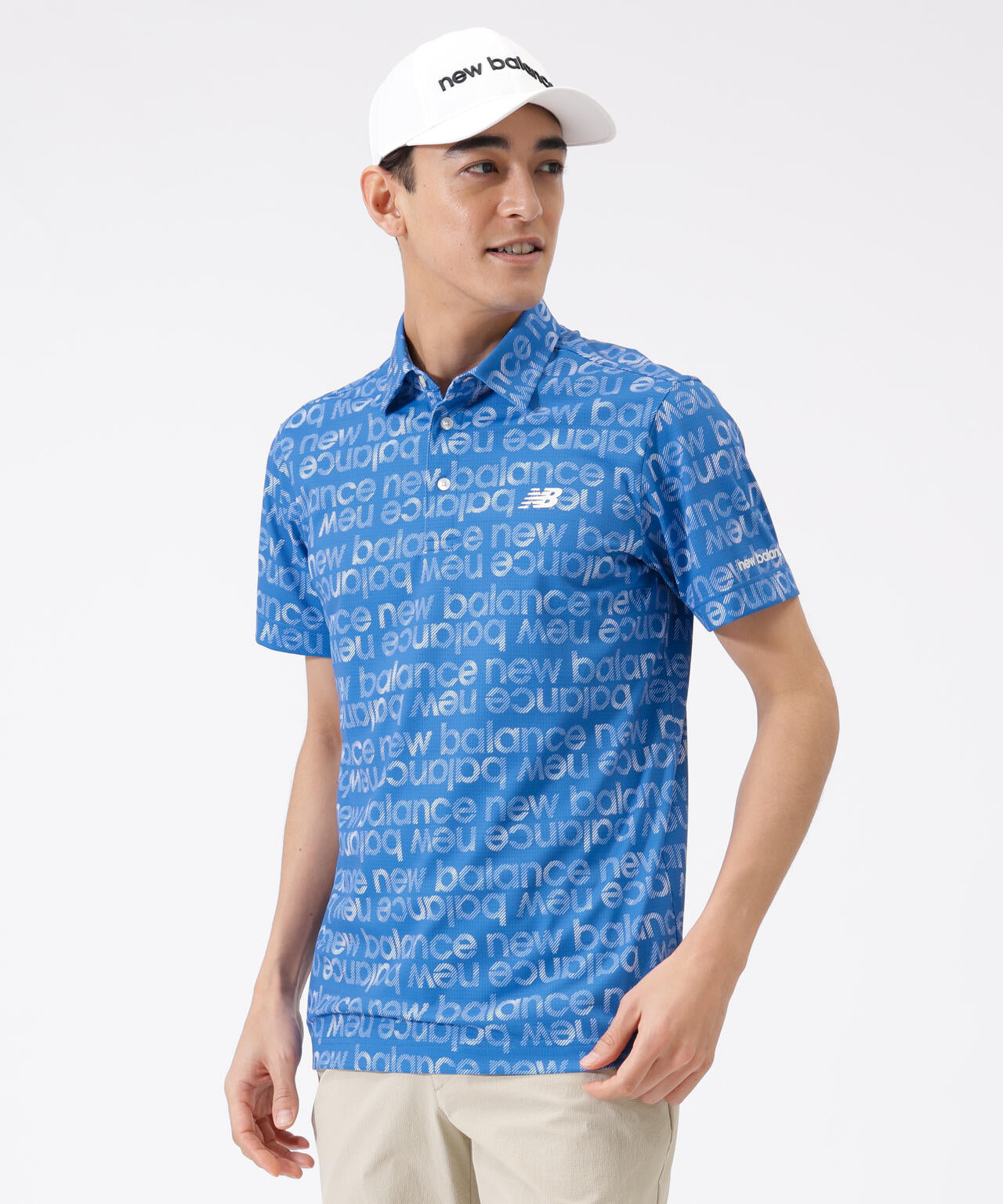 グラデーションボーダーロゴ柄 半袖 カラーシャツ (MENS) | new