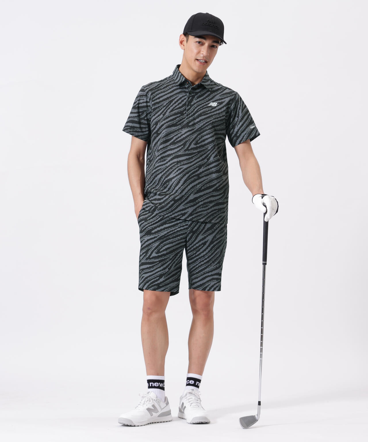 ゼブラ柄 半袖 カラーシャツ (MENS) | new balance golf