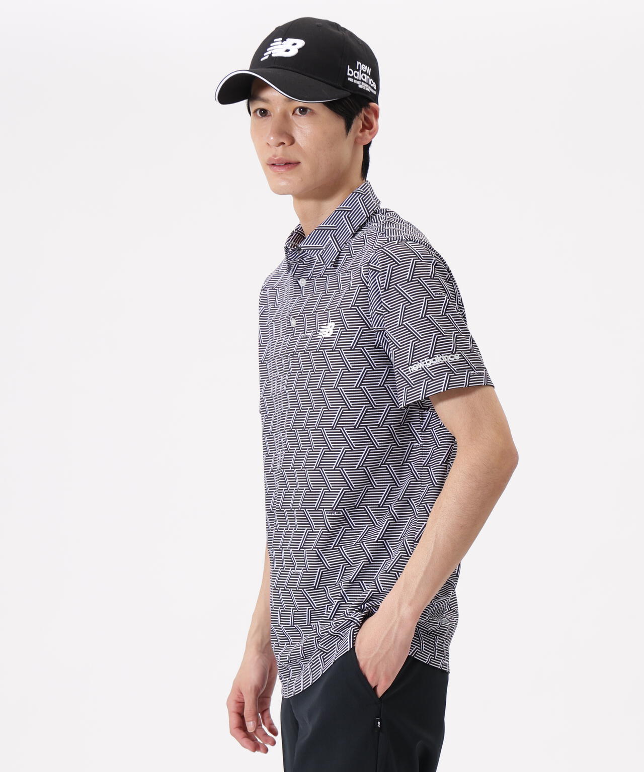 ジオメトリック柄 半袖 カラーシャツ (MENS) | new balance golf