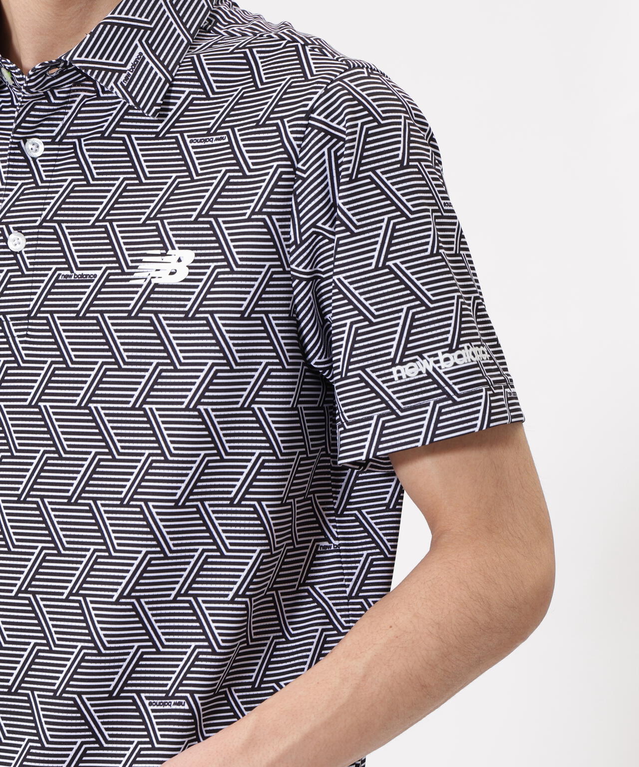 ジオメトリック柄 半袖 カラーシャツ (MENS) | new balance golf