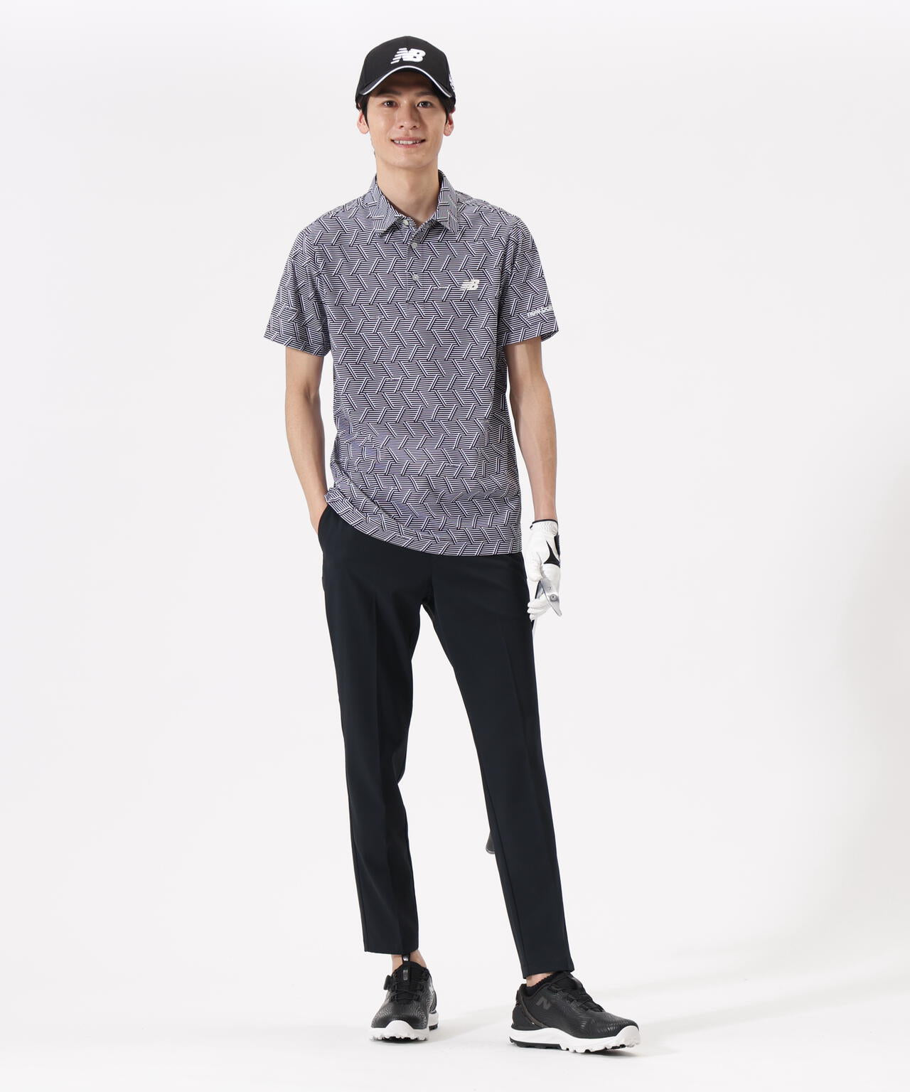ジオメトリック柄 半袖 カラーシャツ (MENS) | new balance golf
