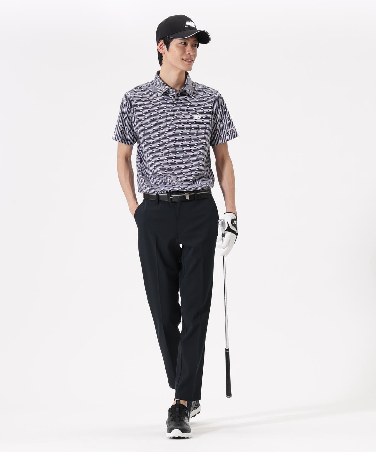 ジオメトリック柄 半袖 カラーシャツ (MENS) | new balance golf