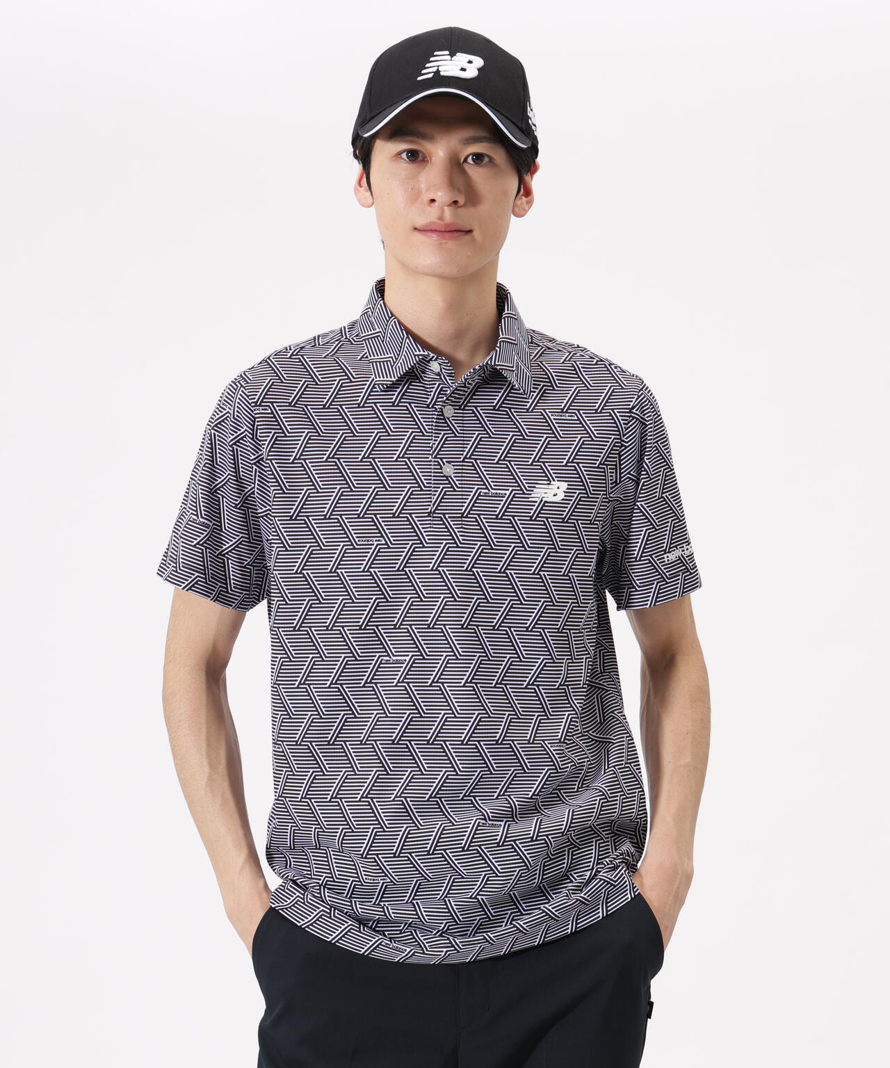 ジオメトリック柄 半袖 カラーシャツ (MENS) | new balance golf