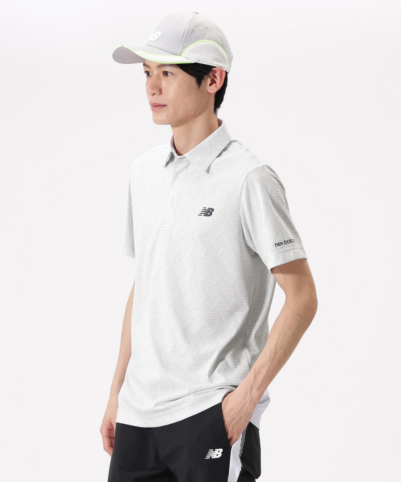 ジオメトリック柄 半袖 カラーシャツ (MENS) | new balance golf