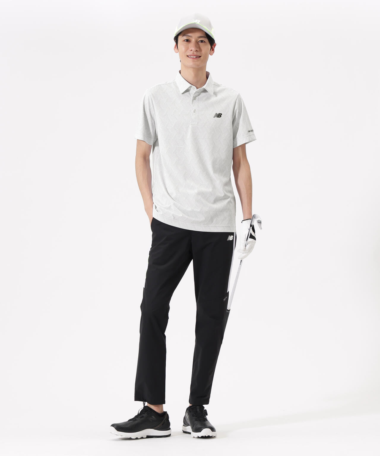ジオメトリック柄 半袖 カラーシャツ (MENS) | new balance golf
