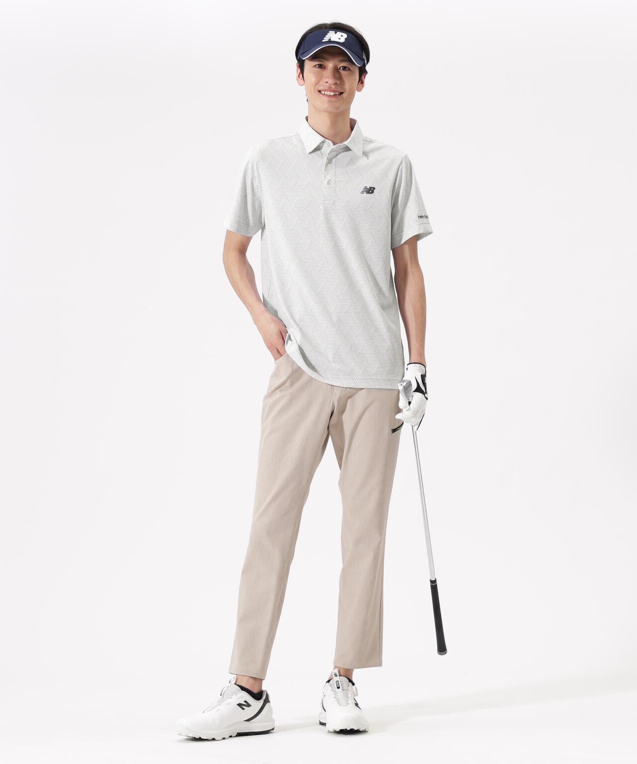 ジオメトリック柄 半袖 カラーシャツ (MENS) | new balance golf