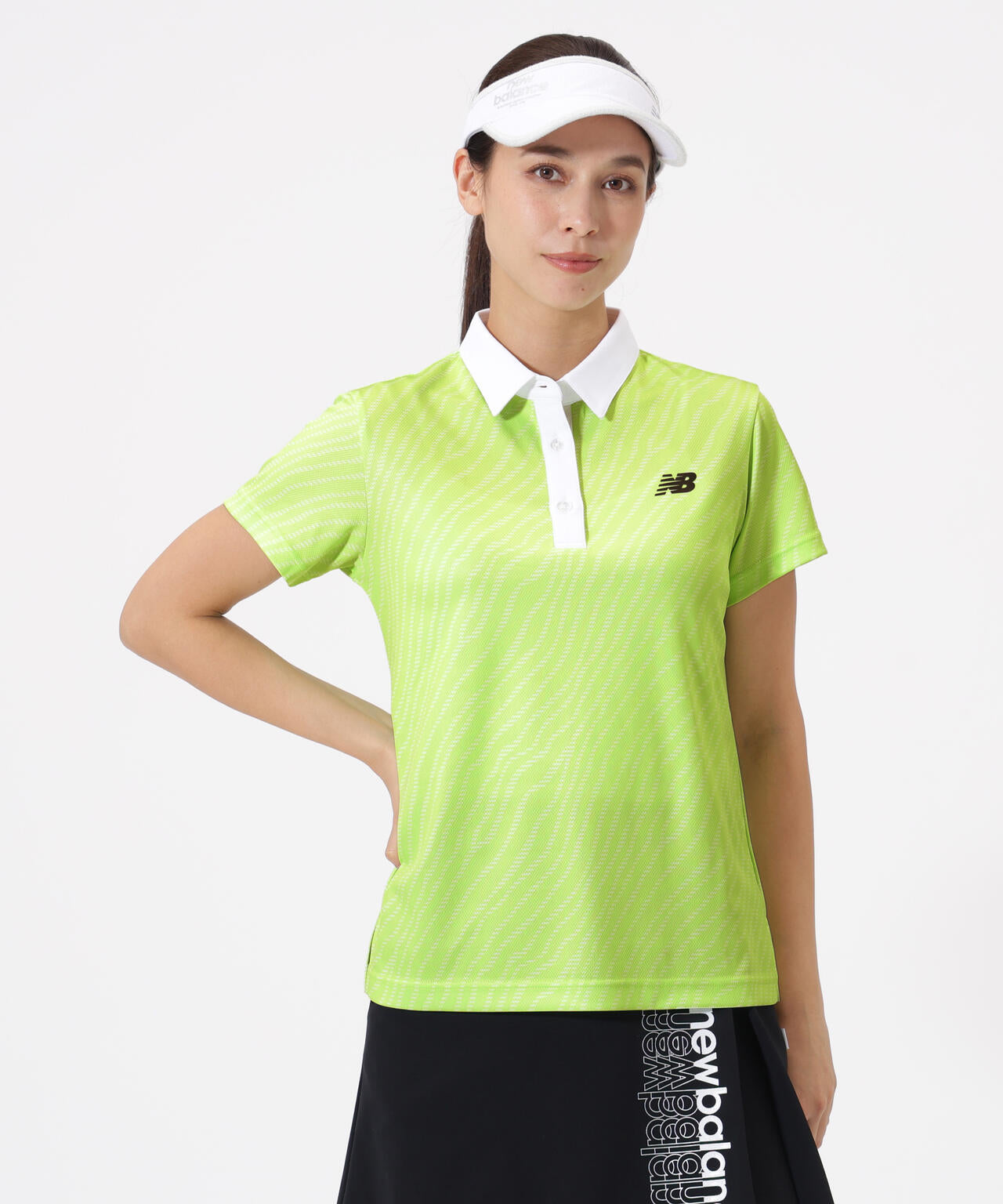 ストライプゼブラ柄 半袖 カラーシャツ (WOMENS)