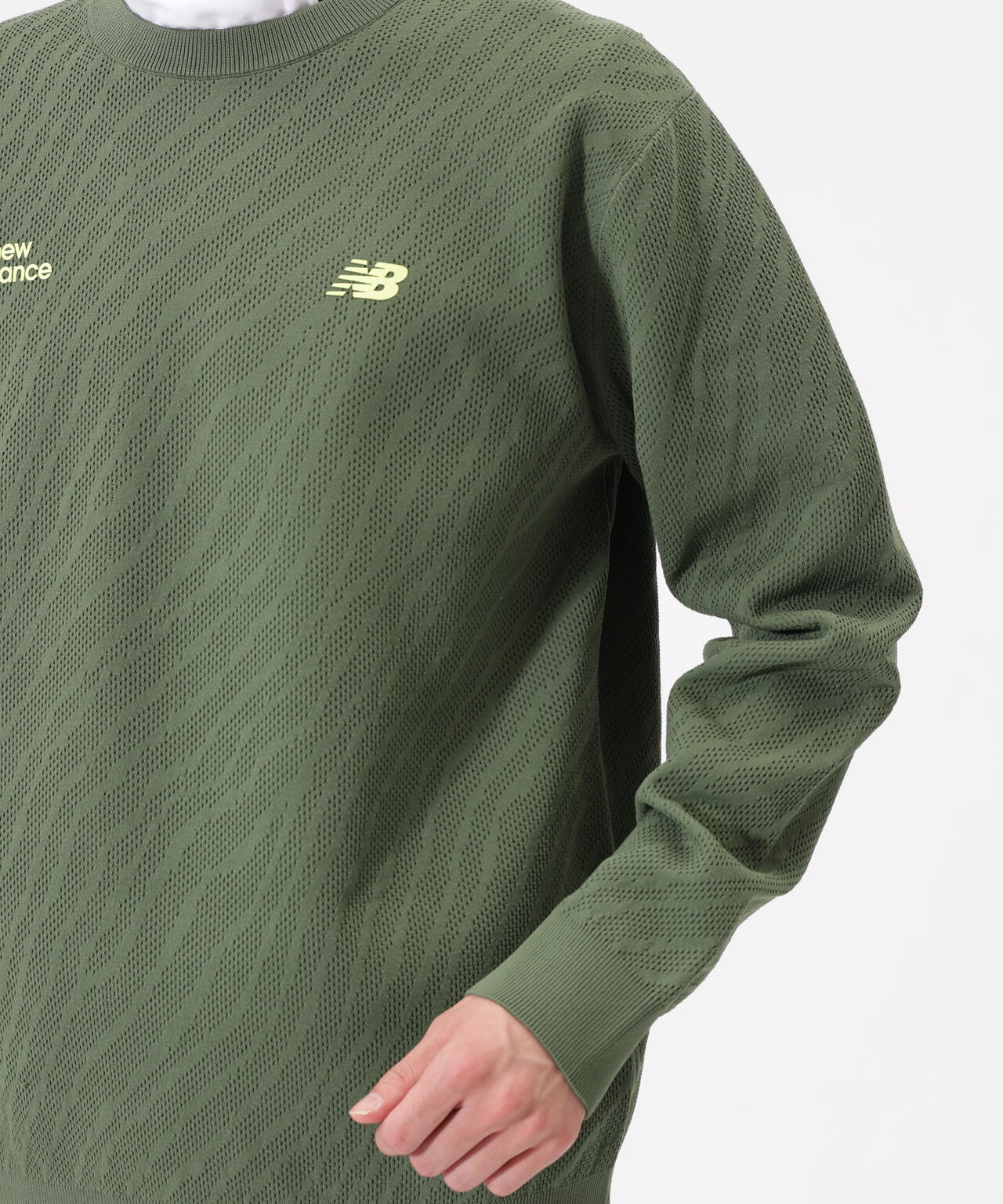 トーナルゼブラ柄 メッシュ ニット プルオーバー (MENS)